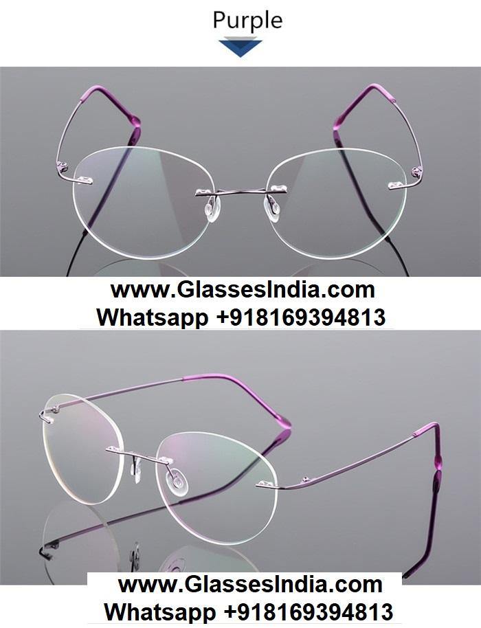 Retro Round Foldable Ultra Light Blue Light Blocking Computer Glasses - Memory Frame Rimless Eyewear for Men & Women - Perfect for Office, Gaming & Screen Time