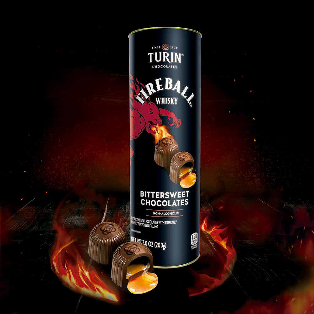 Lucas Turin Non-Alcoholic Fireball Cinnamon Whiskey Flavor Tubes | Pack of 6 | Perfect for Parties, Mocktails & Sober Celebrations