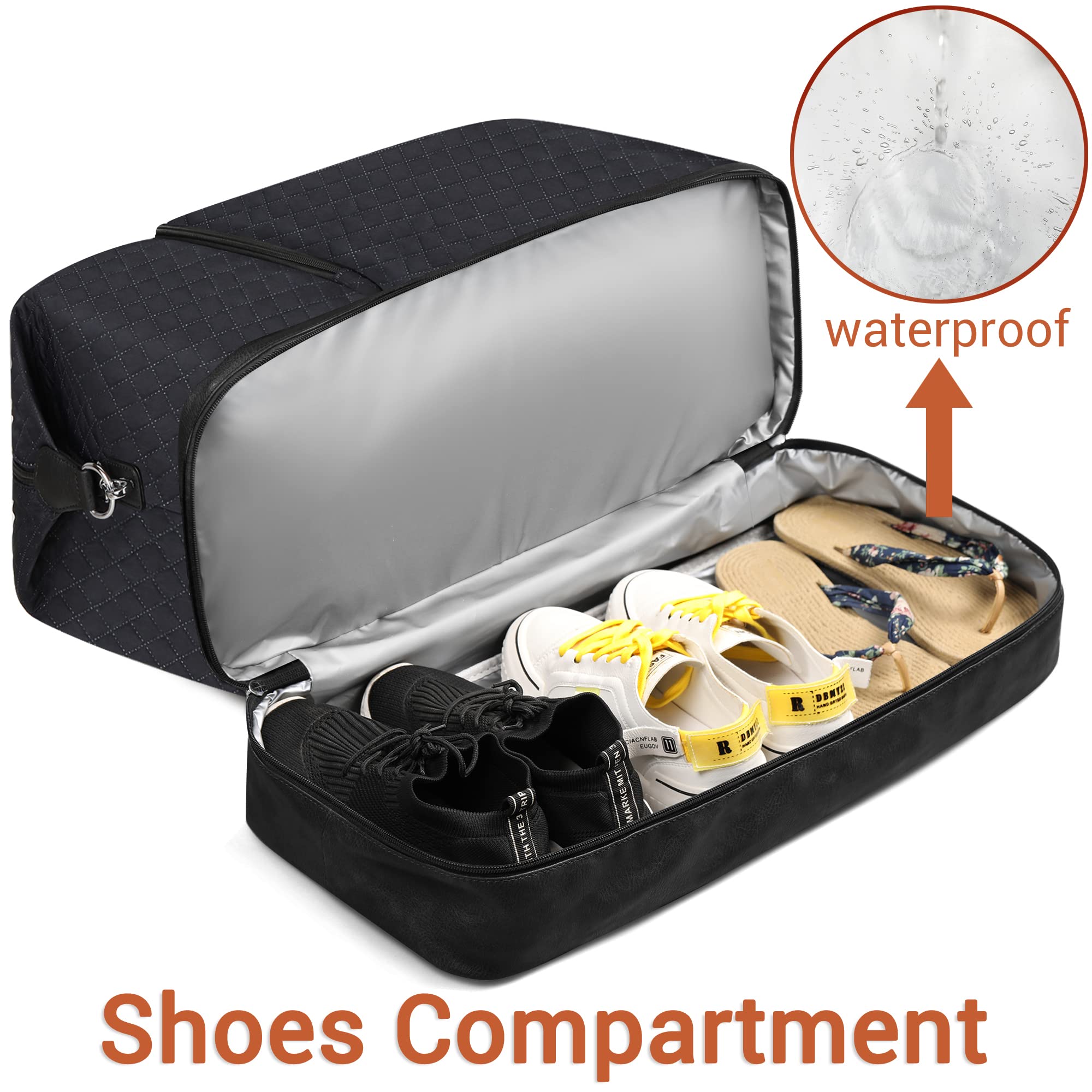 Women's Travel Weekender Bag with Shoe Compartment - 21
