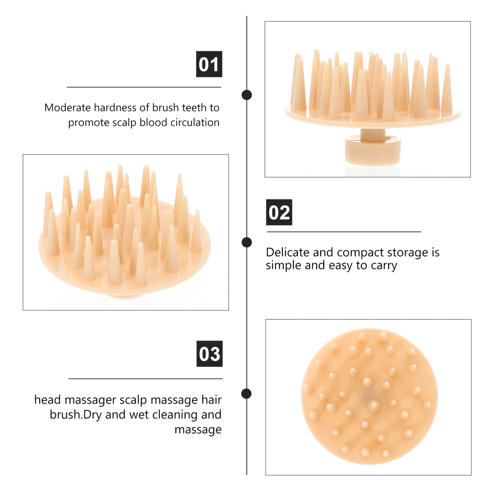2 Pack Silicone Shampoo Brush & Scalp Massager - Gentle Hair Cleaning Comb for Shower & Bath - Perfect for Relaxing Scalp Massage & Deep Cleansing - Great Gift for Women & Men