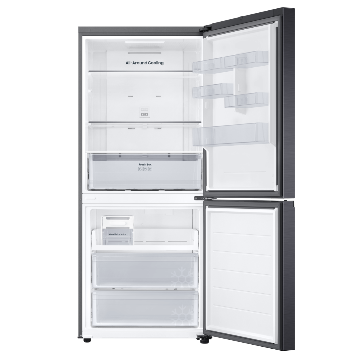 Samsung RB45DG600EB1SS 458L 2 Door Refrigerator with Freezer - Energy Efficient Large Capacity Fridge for Home & Kitchen - Perfect for Family Storage & Entertaining