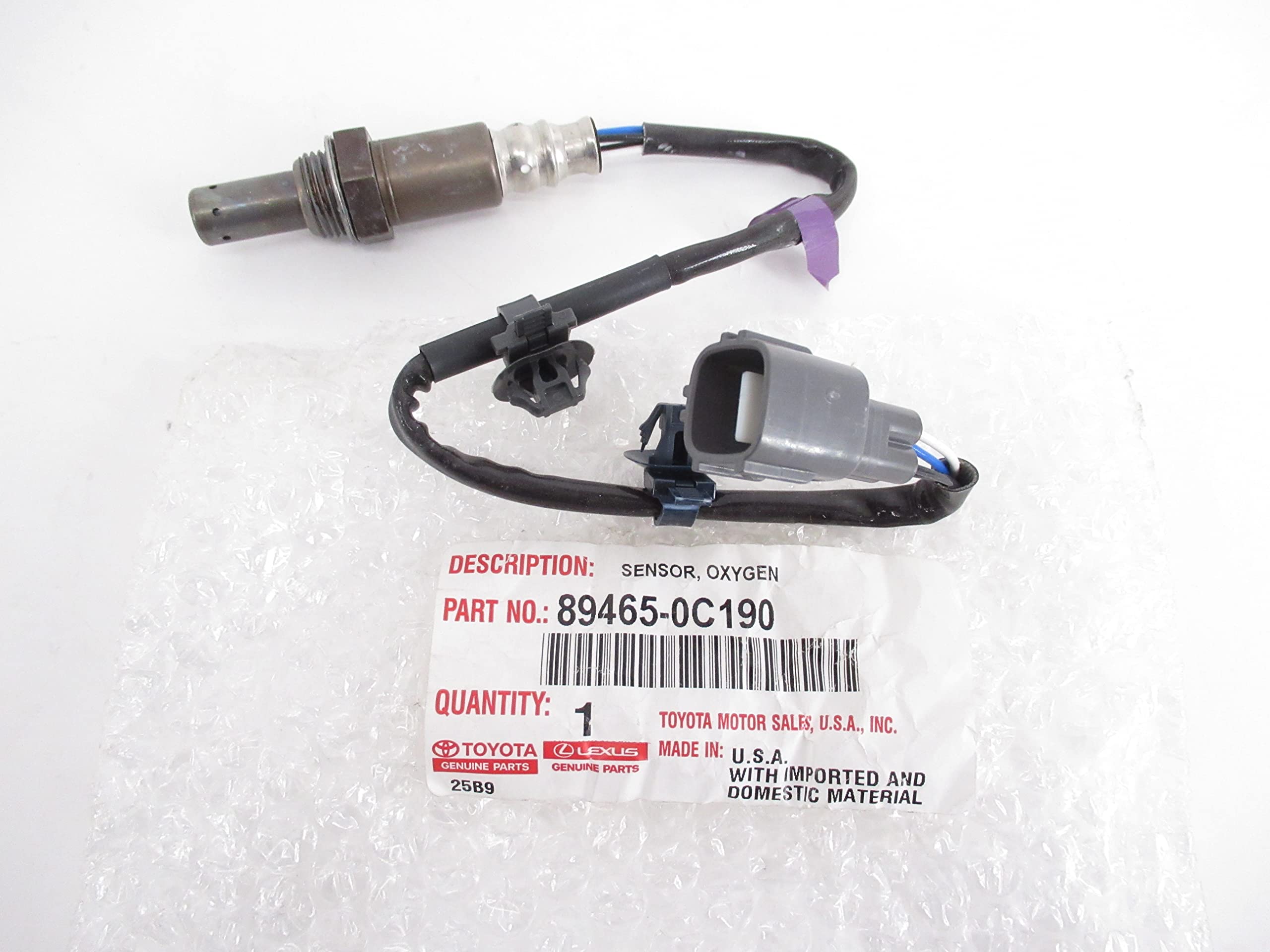 TOYOTA 89465-0C190 Oxygen Sensor Replacement - Compatible with Various TOYOTA Models - Improves Engine Performance & Fuel Efficiency - Perfect for City Driving & Highway Commutes