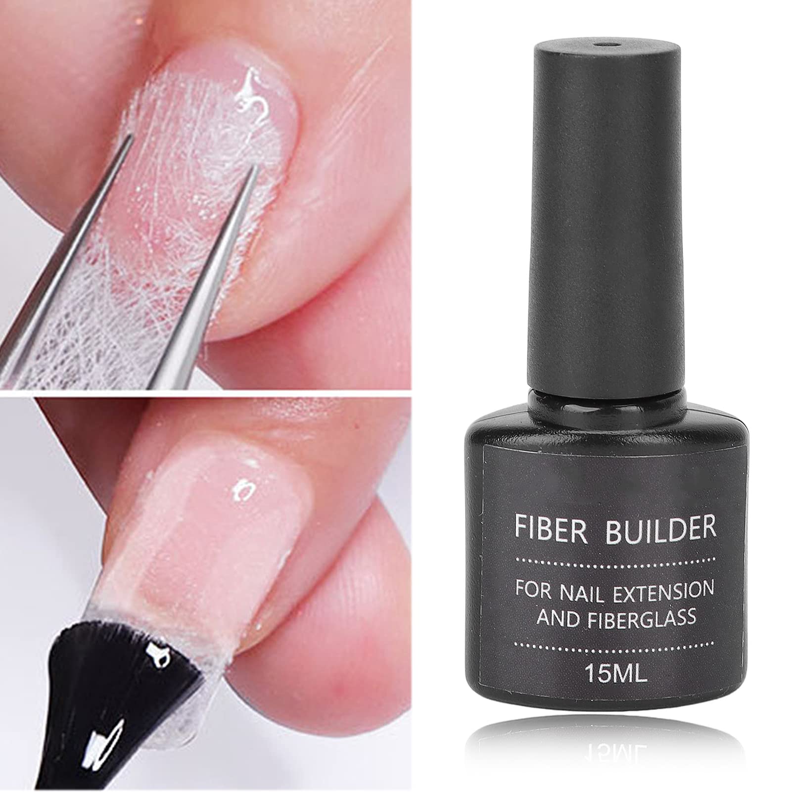 15ml Nail Extension Gel with 10 Fiberglass Nail Tips - Professional DIY Nail Art Kit for Salon & Home Manicure | Perfect for Nail Extensions, Repairs & Creative Nail Designs
