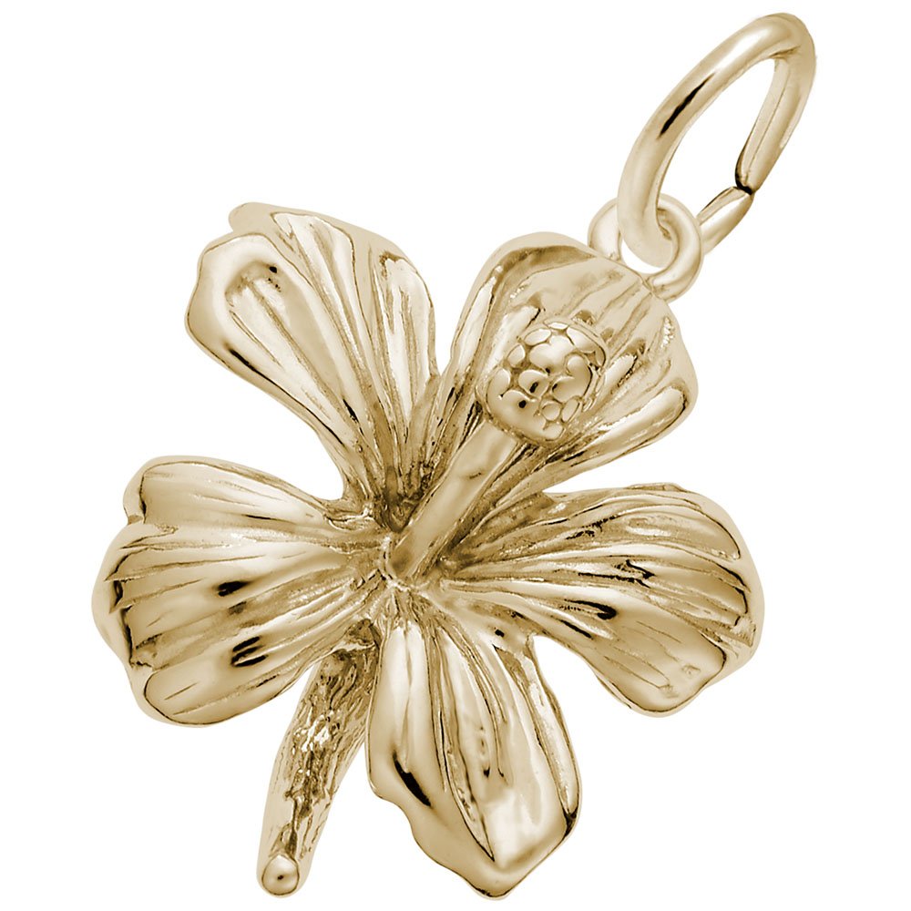 Hibiscus Charm for Bracelets and Necklaces - Perfect for Beachwear, Summer Fashion, and Boho Jewelry Designs