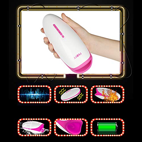 Premium Automatic Electric Male Sucker - Intelligent Heat, Lick, Knead & Deep Throat Oral Cup - Sexy Pink Adult Toy for Solo Pleasure & Couples Play - Enhance Intimacy & Sensual Exploration