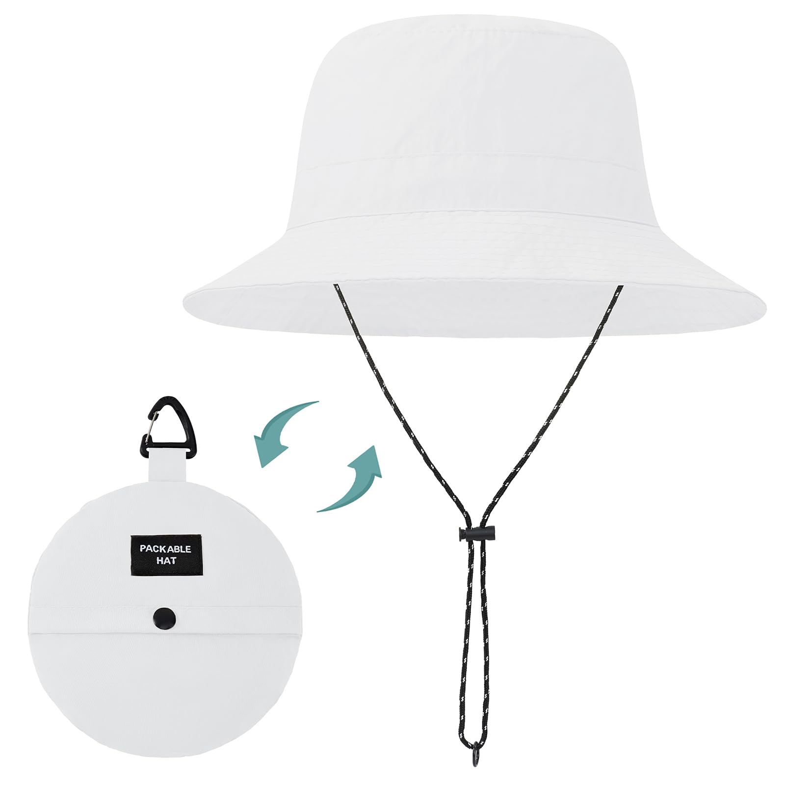 Waterproof Bucket Hat for Women & Men - Wide Brim Sun Hat Foldable for Hiking, Fishing, Beach & Safari | UV Protection Outdoor Boonie Hat for Travel & Summer Activities