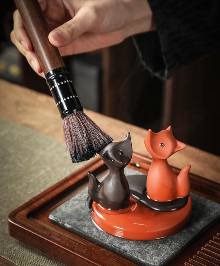 Handmade Purple Clay Fox Tea Pet for Kung Fu Tea Tray - Tea Ceremony Decor
