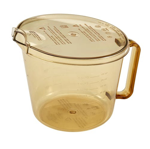 Cambro MCCH150 High Heat Resistant Cover - Amber Lid for 2 Quart & 4 Quart Food Storage Containers | Microwave & Dishwasher Safe | Perfect for Restaurant, Catering & Meal Prep
