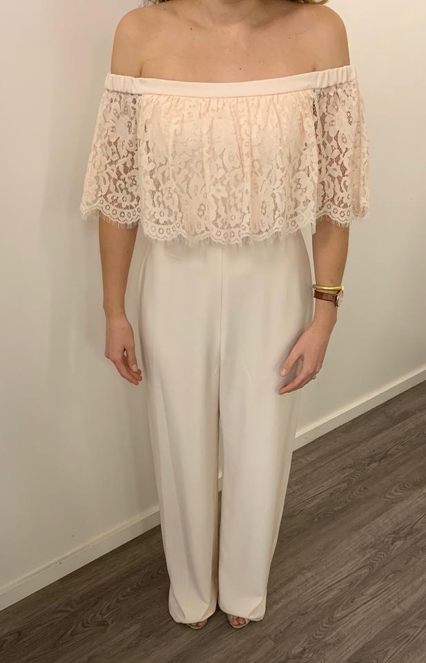 BHLDN Theia Mila Jumpsuit in Blush - Elegant Wedding Guest Outfit & Special Occasion Romper