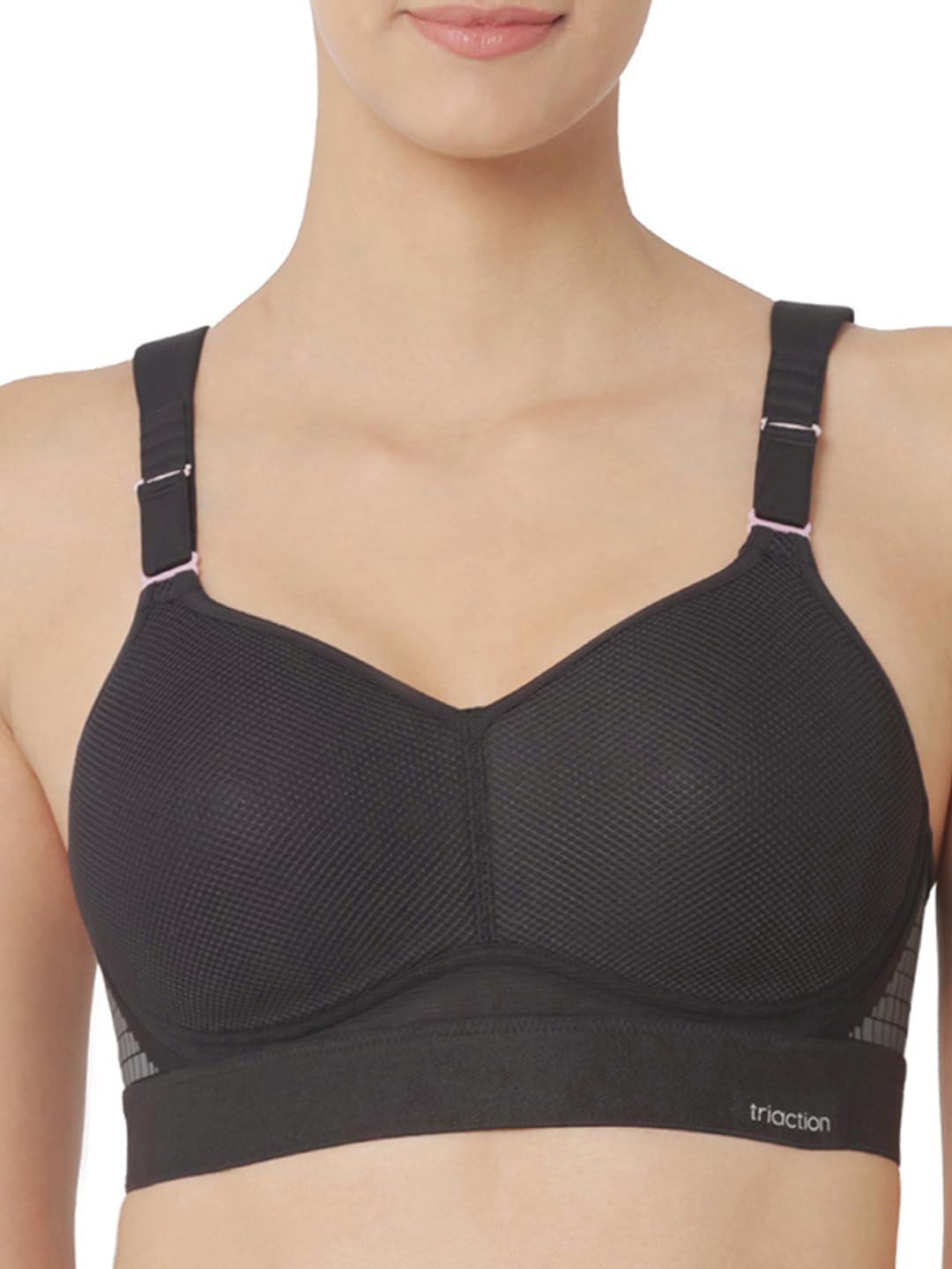 Triumph Women's Triaction Hybrid Lite Wireless Padded Sports Bra - Breathable Support for Running, Yoga & Gym Workouts