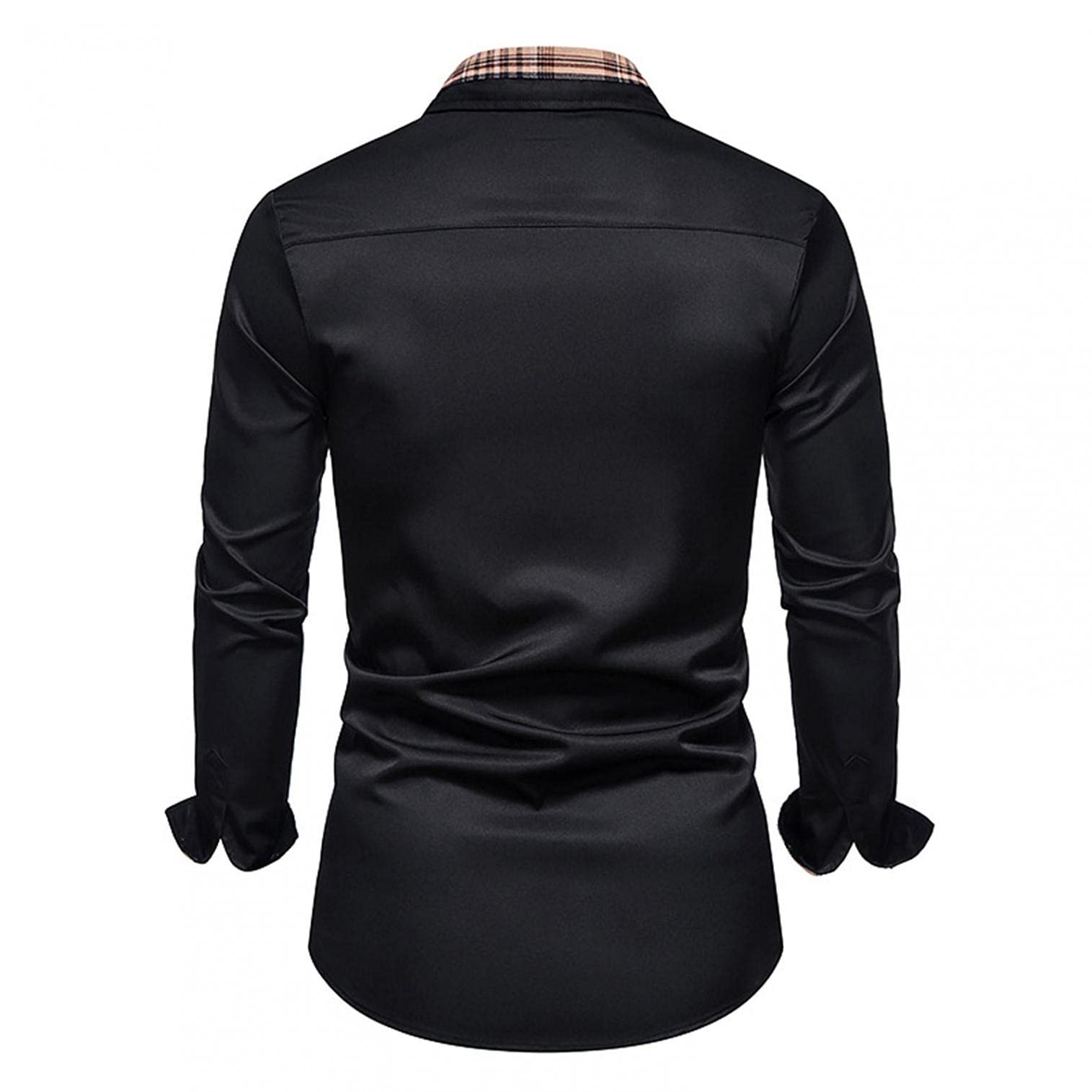 Luxury Men's Slim Fit Satin Silk Dress Shirts - Shiny Button Down Business Office Shirts for Formal & Casual Wear - Perfect for Weddings, Parties, and Professional Meetings