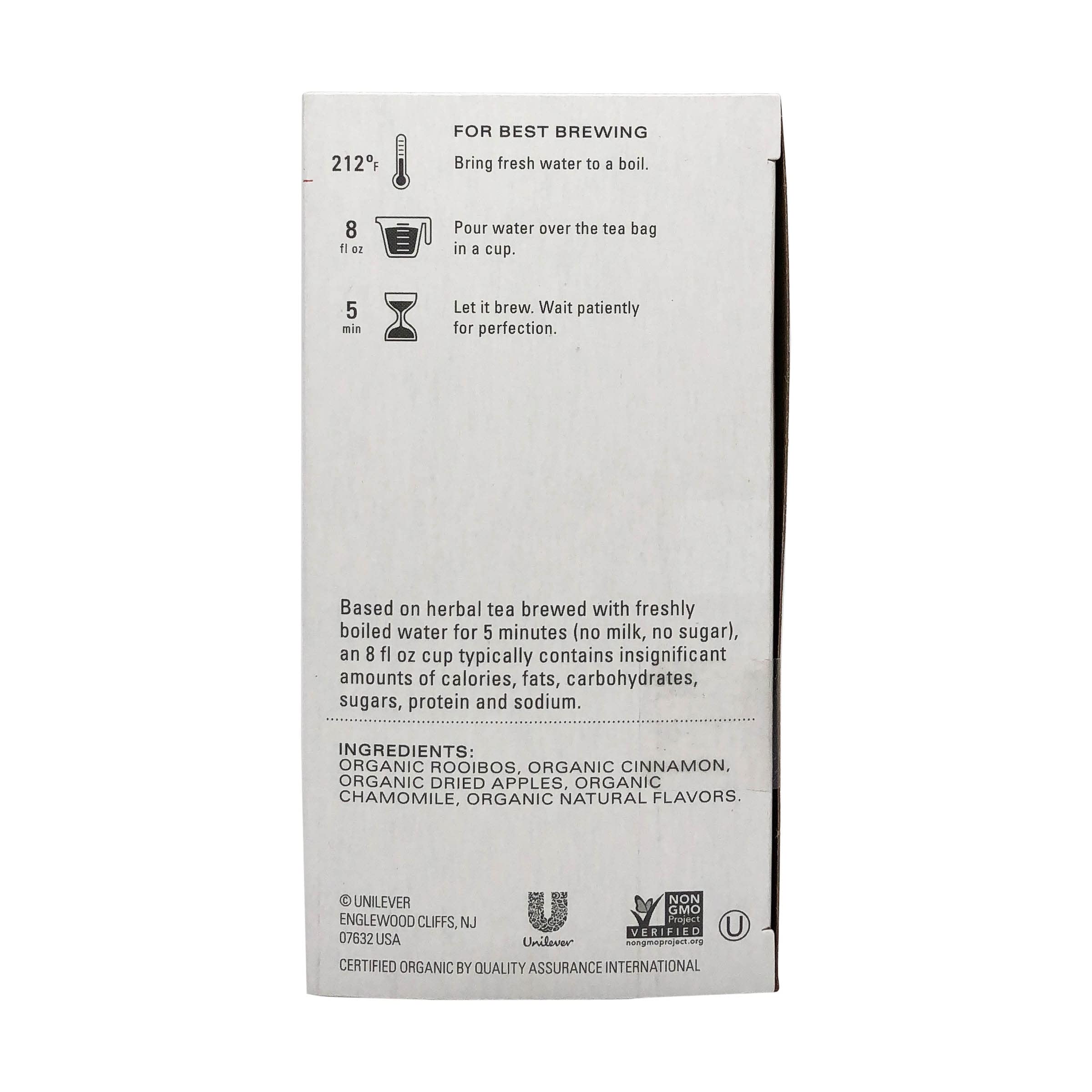 Organic Tazo Baked Cinnamon Apple Tea Bags - 20 Count | Caffeine-Free Herbal Tea for Relaxation & Wellness | Perfect for Fall Evenings & Cozy Moments
