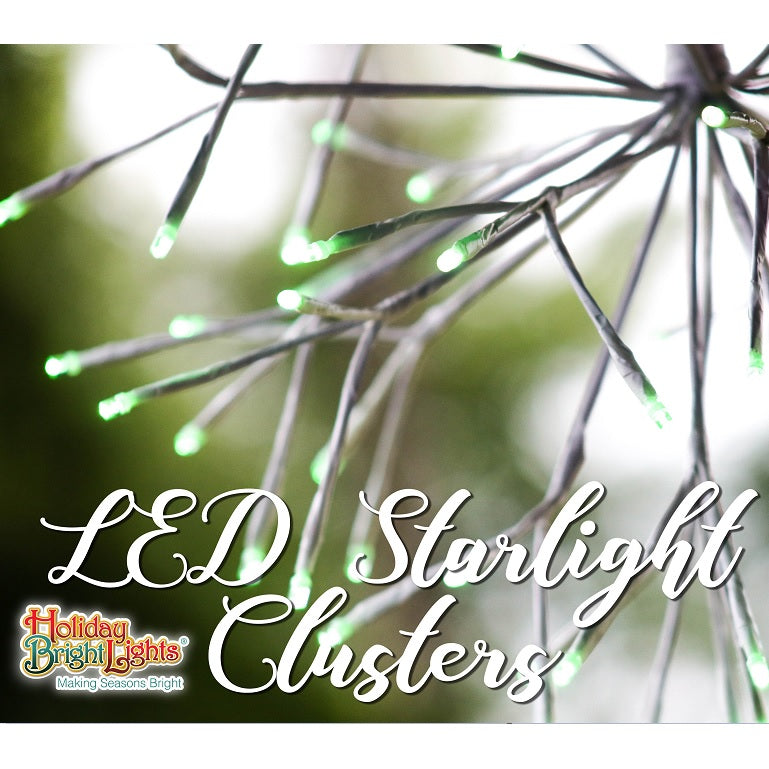 16 Twinkling LED Starburst Clusters - Decorative Fairy Lights for Bedroom, Wedding, Party & Outdoor Decor - Warm White Battery Operated String Lights