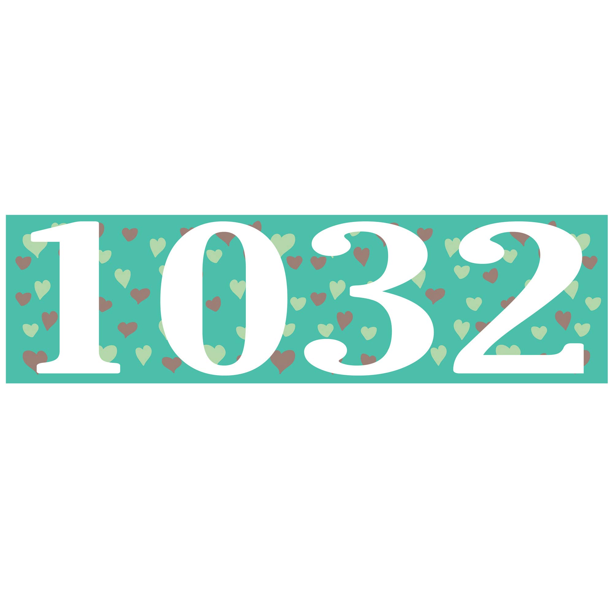 Customized House Address Sticker - Personalized Curb Decal with Heart Design for Street Numbers (PCCD26) | Perfect for Home Mailbox, Driveway & Front Yard Decor