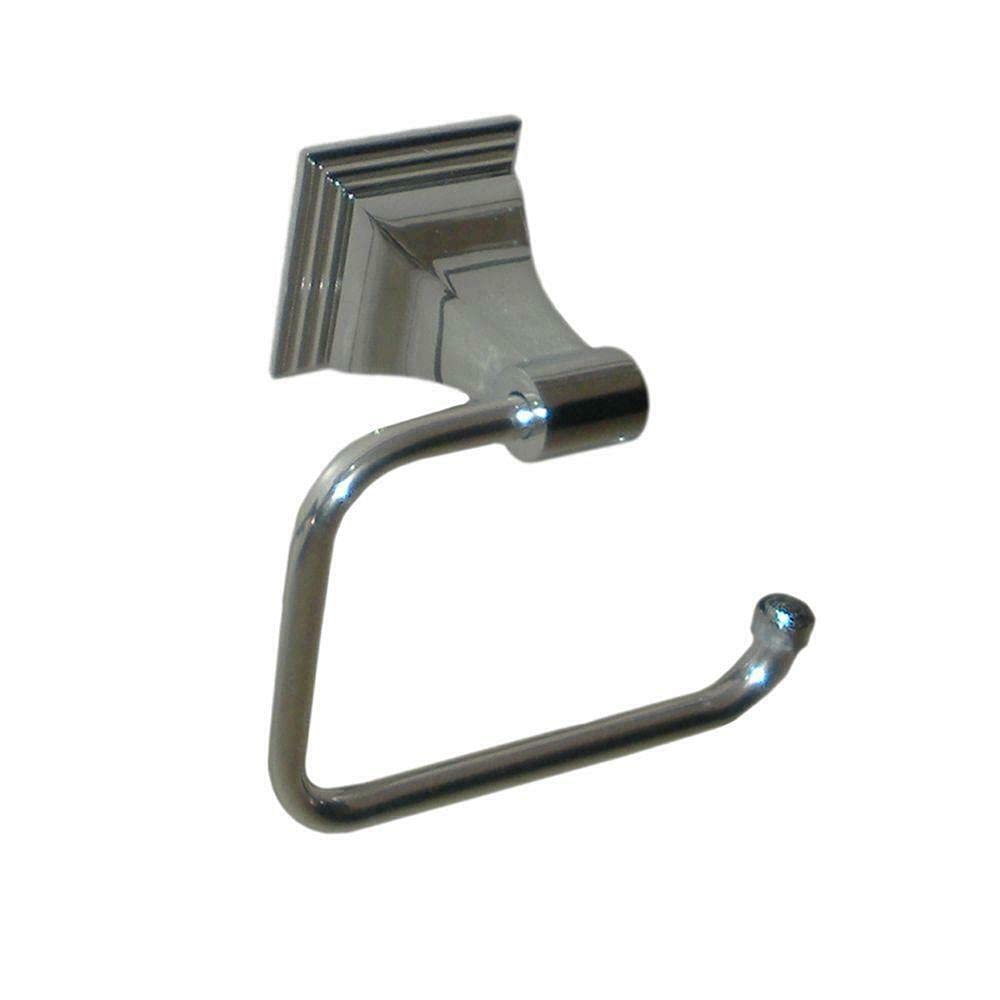 Chrome Single Post Toilet Paper Holder - Modern Bathroom Storage & Organization Solution for Toilet Paper Rolls - Perfect for Small Spaces, Powder Rooms & Guest Bathrooms