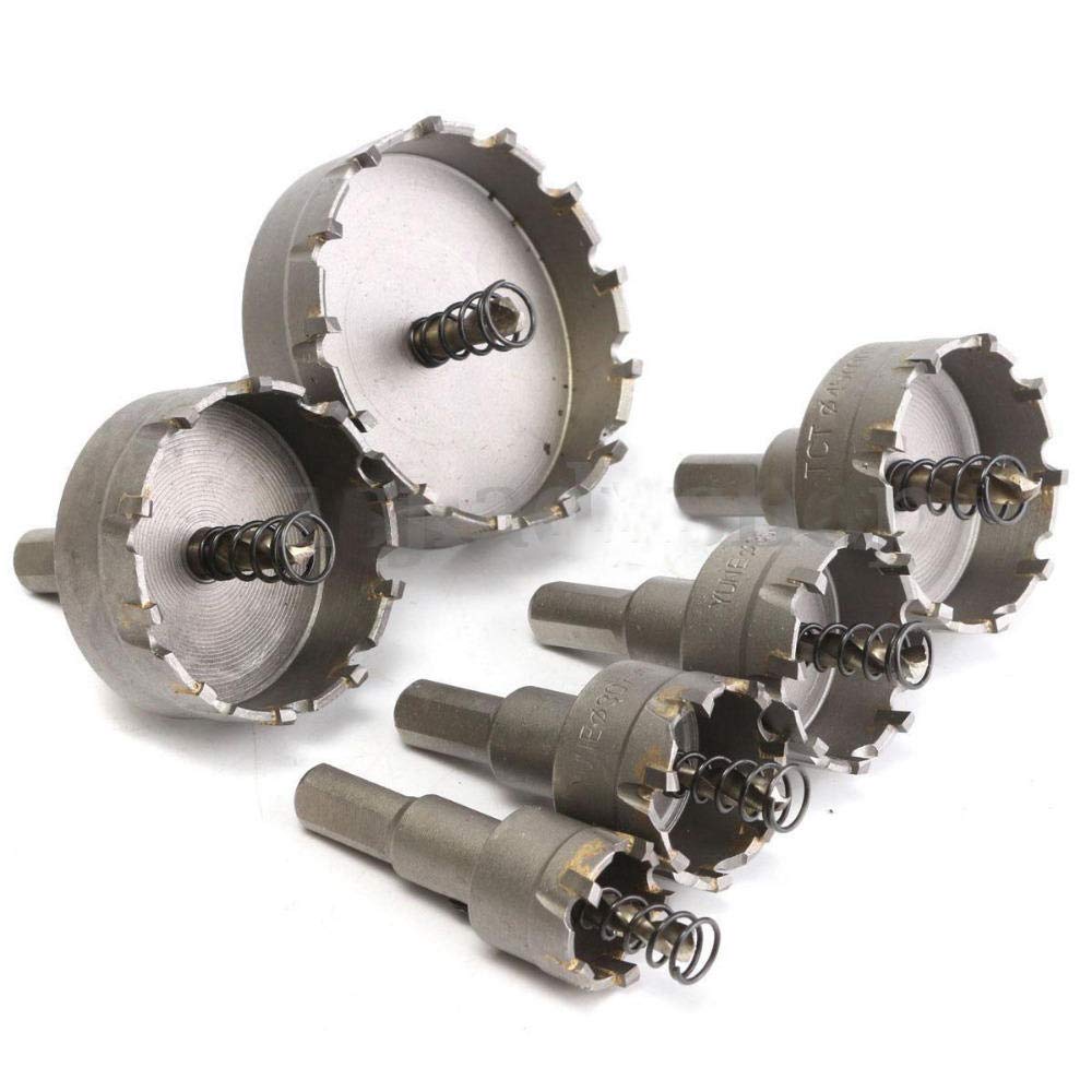 Premium Carbide Tipped TCT Drill Bit Set for Stainless Steel & Metal Alloy - 32mm Hole Saw for Thick Steel Plates - Perfect for Metalworking, Construction & DIY Projects