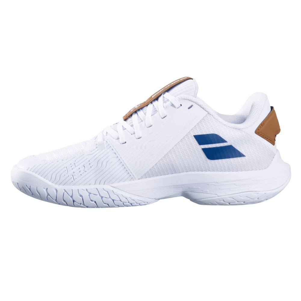 Babolat Jet Tere 2 AC Wimbledon Women's Tennis Shoes - White & Navy - Lightweight Performance Court Shoes for Women - Perfect for Tennis Matches & Training Sessions