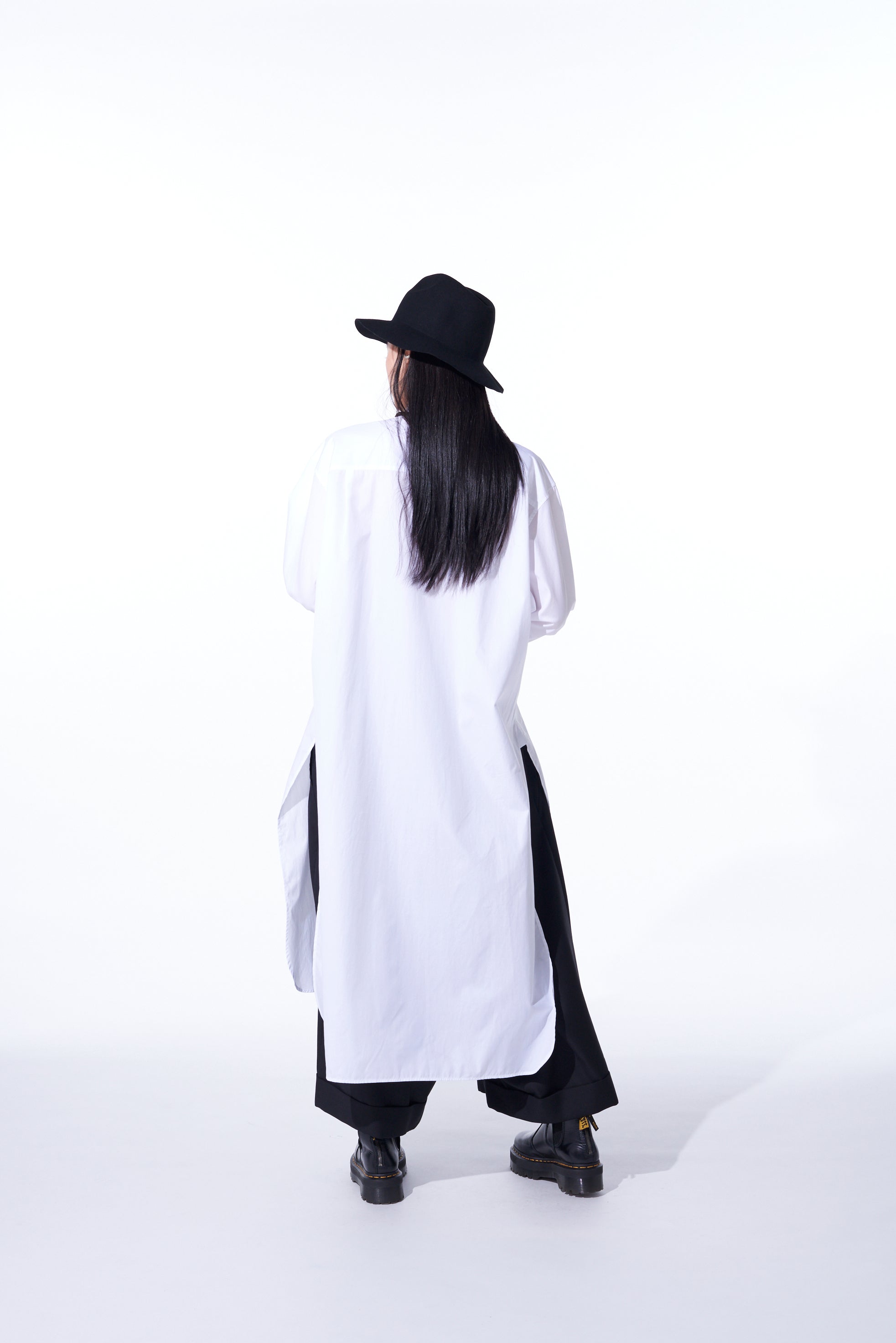 Premium Cotton Broadcloth Stand Collar Long Shirt with Rounded Hem - Classic Casual Wear for Men & Women | Perfect for Office, Dating & Everyday Outfits