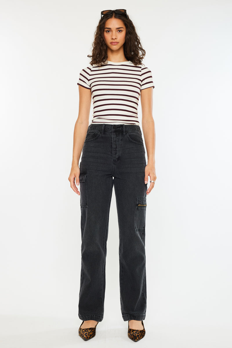 Semarea Ultra High Rise 90's Straight Leg Jeans for Women - Vintage Denim Pants with Stretch Comfort - Perfect for Casual Outfits & Retro Fashion