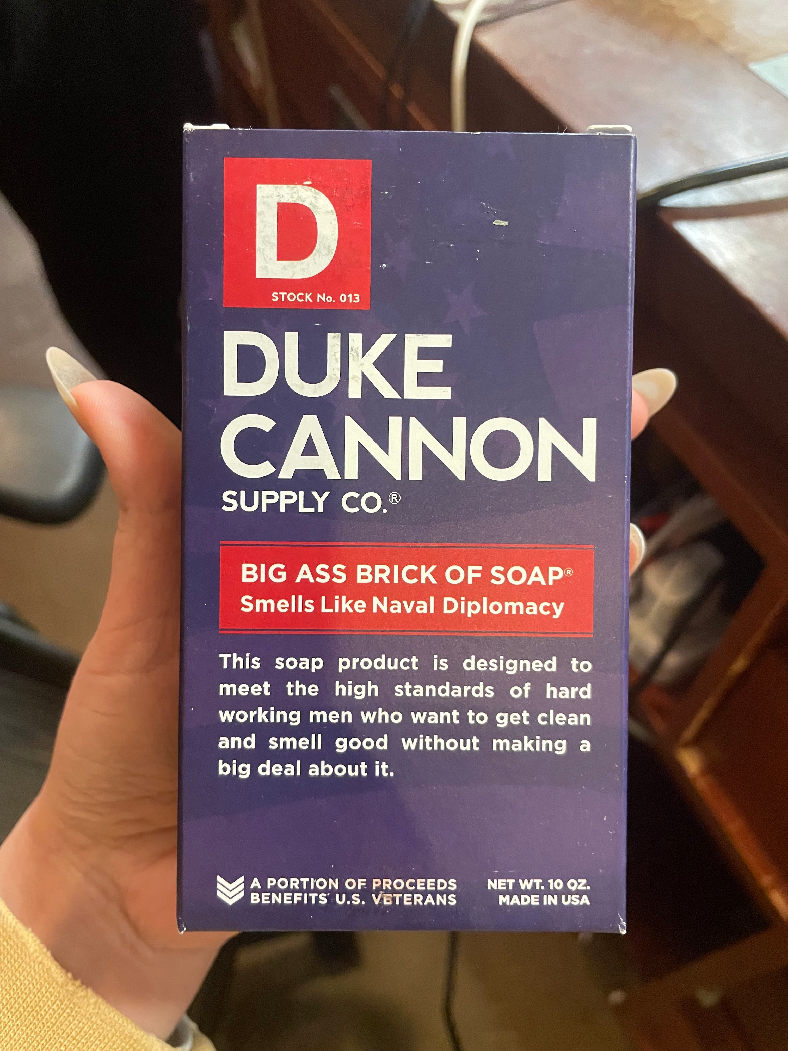 Duke Cannon Naval Diplomacy Soap Bar for Men - Military Grade, Long Lasting Scent, 10oz - Perfect for Shower, Gym & Travel