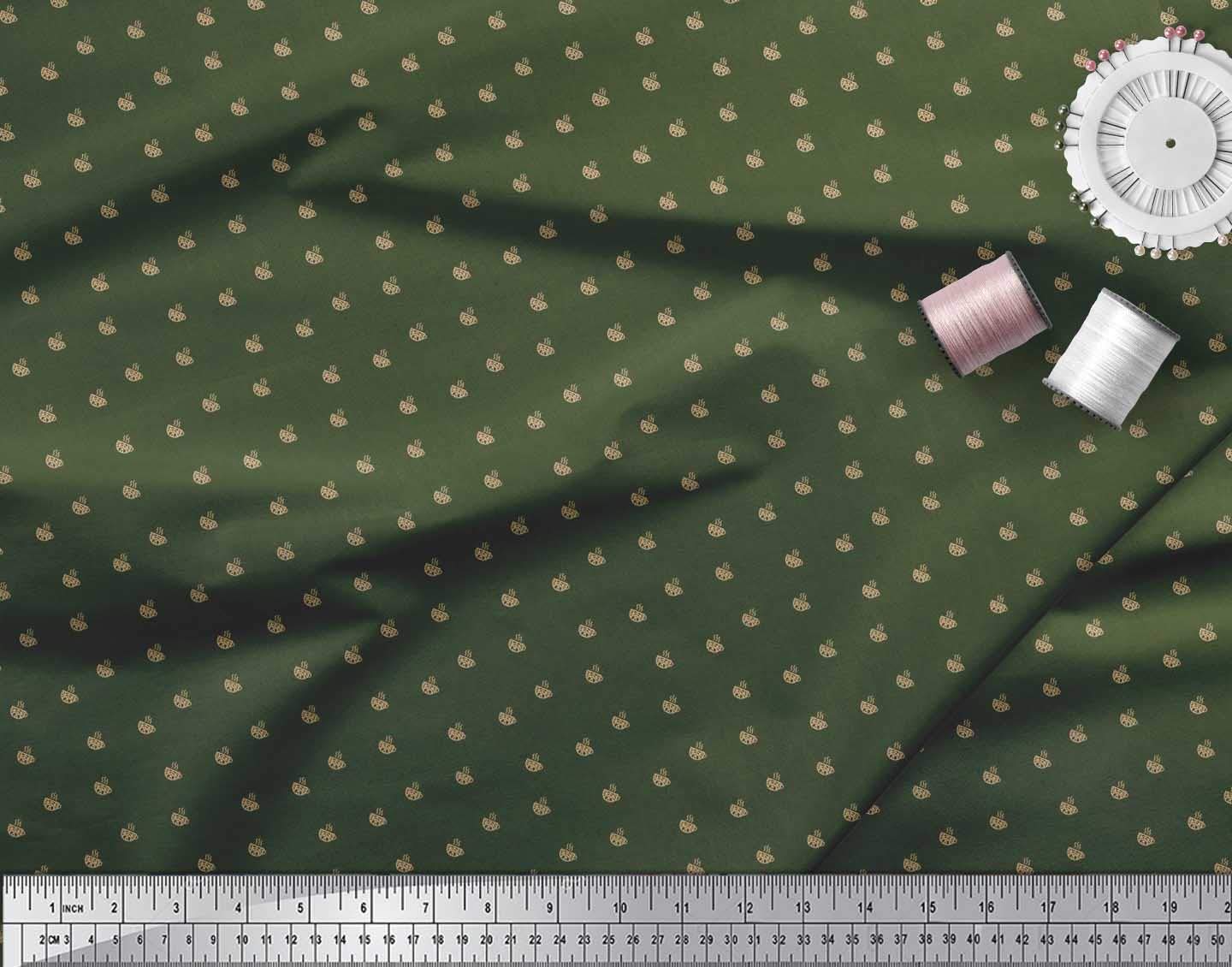 Soimoi 100% Cotton Poplin Fabric by The Yard - 56 Inch Wide - Tea Cup Beverage Print Shirting Material for DIY Sewing, Quilting, and Home Decor - Perfect for Tea-Themed Curtains, Tablecloths, and Craft Projects