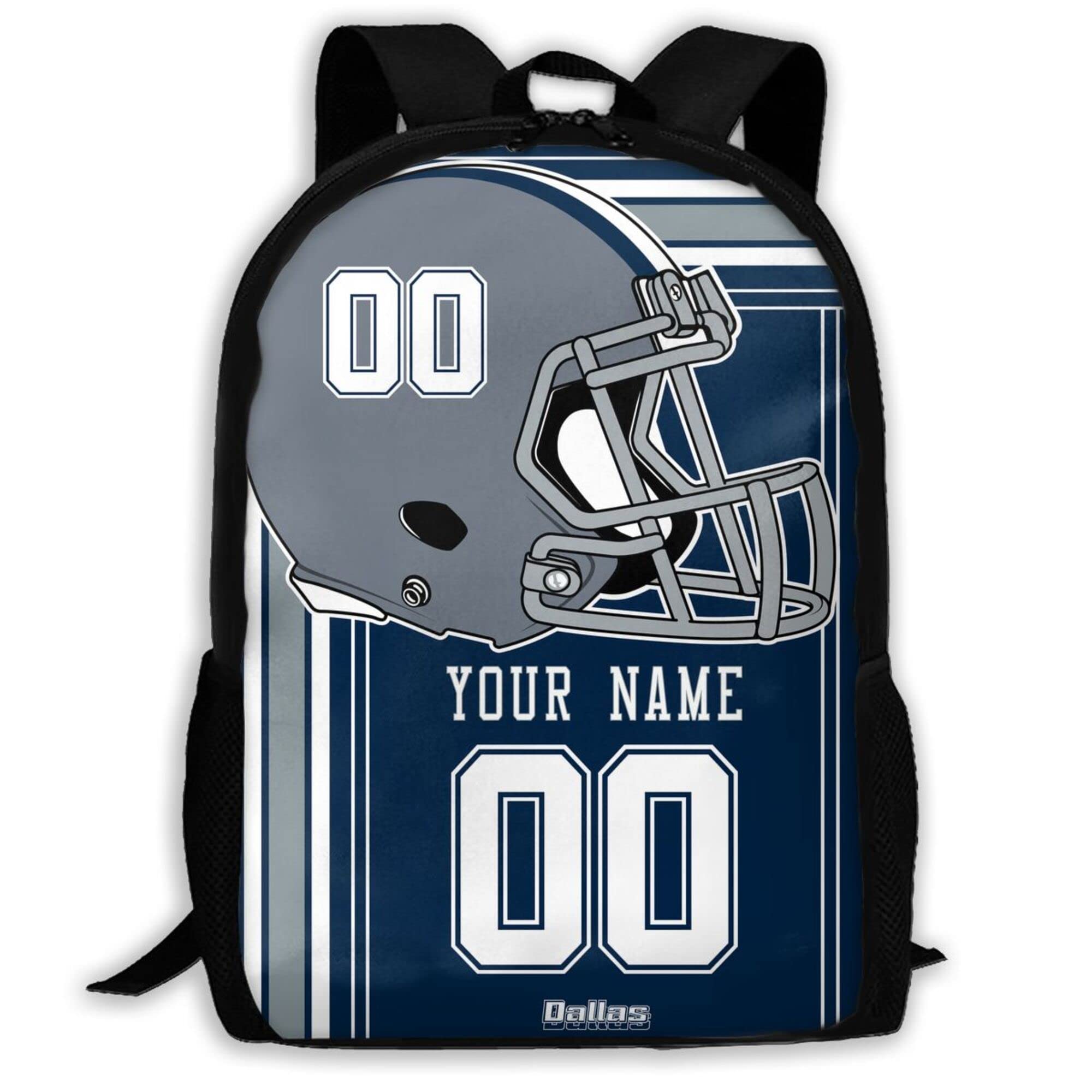 Custom Dallas Cowboys Backpack - Personalized with Name & Number - High Capacity Fan Gift for Kids & Adults - Perfect for School, Travel & Game Day