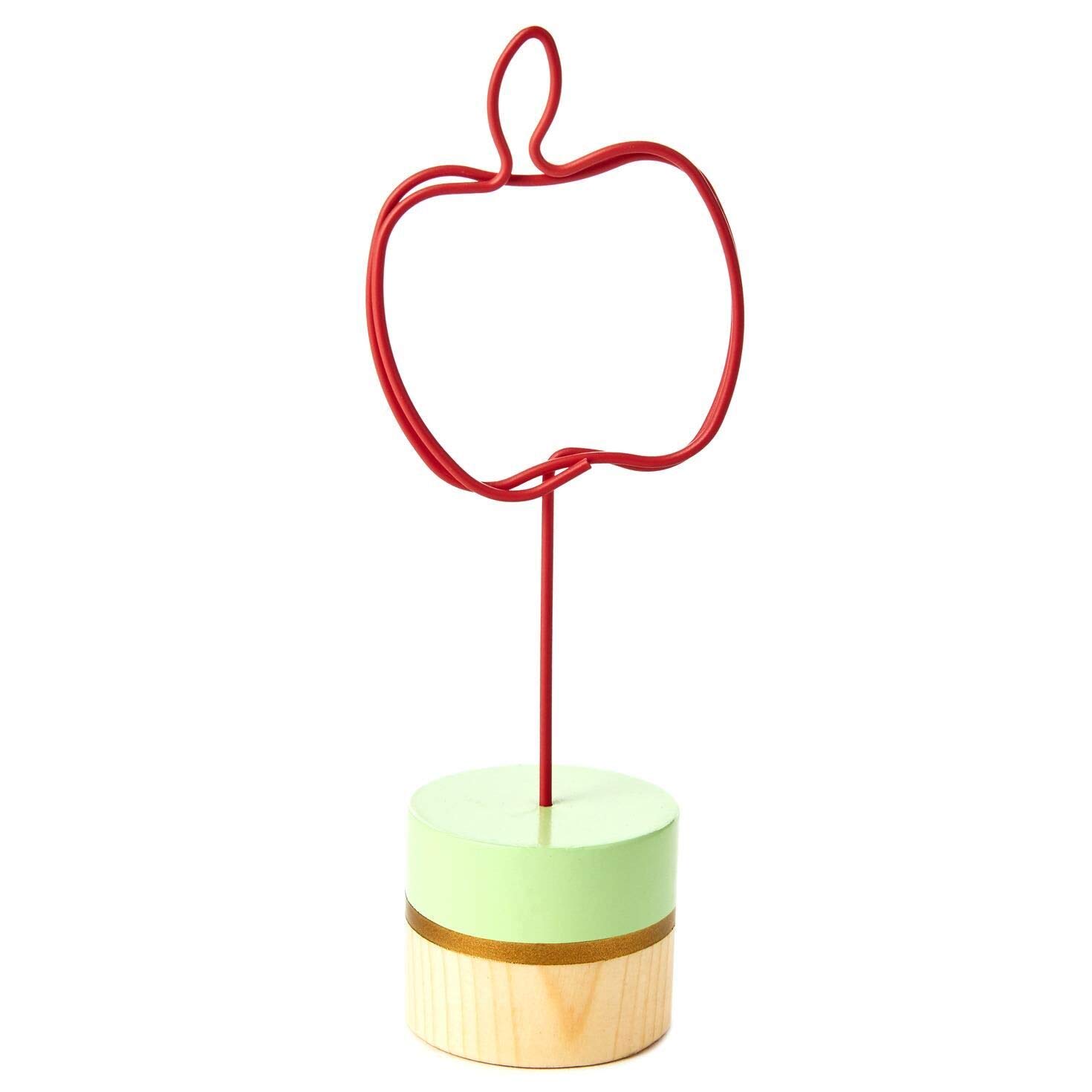 Apple-Shaped Wire Clip Recipe Card Holder - Kitchen Organizer for Cooking, Baking & Meal Planning - Perfect for Recipe Books, Grocery Lists & DIY Crafts
