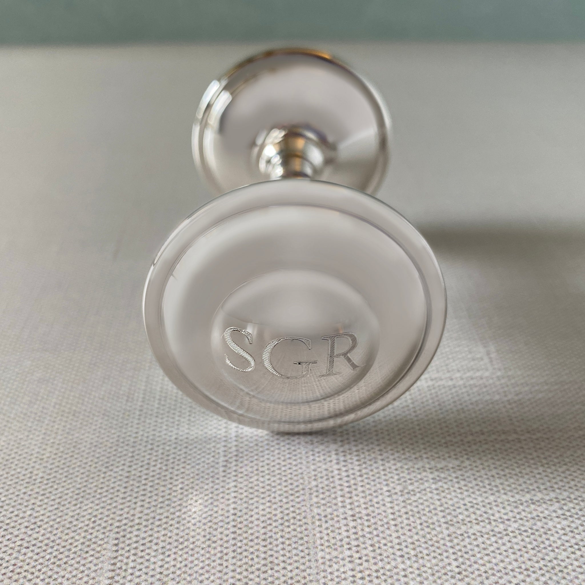 Sterling Silver Dumbbell Baby Rattle - Safe & Durable Teething Toy for Newborns & Infants - Perfect Baby Shower Gift & Early Learning Sensory Toy for Playtime & Nursery Decor