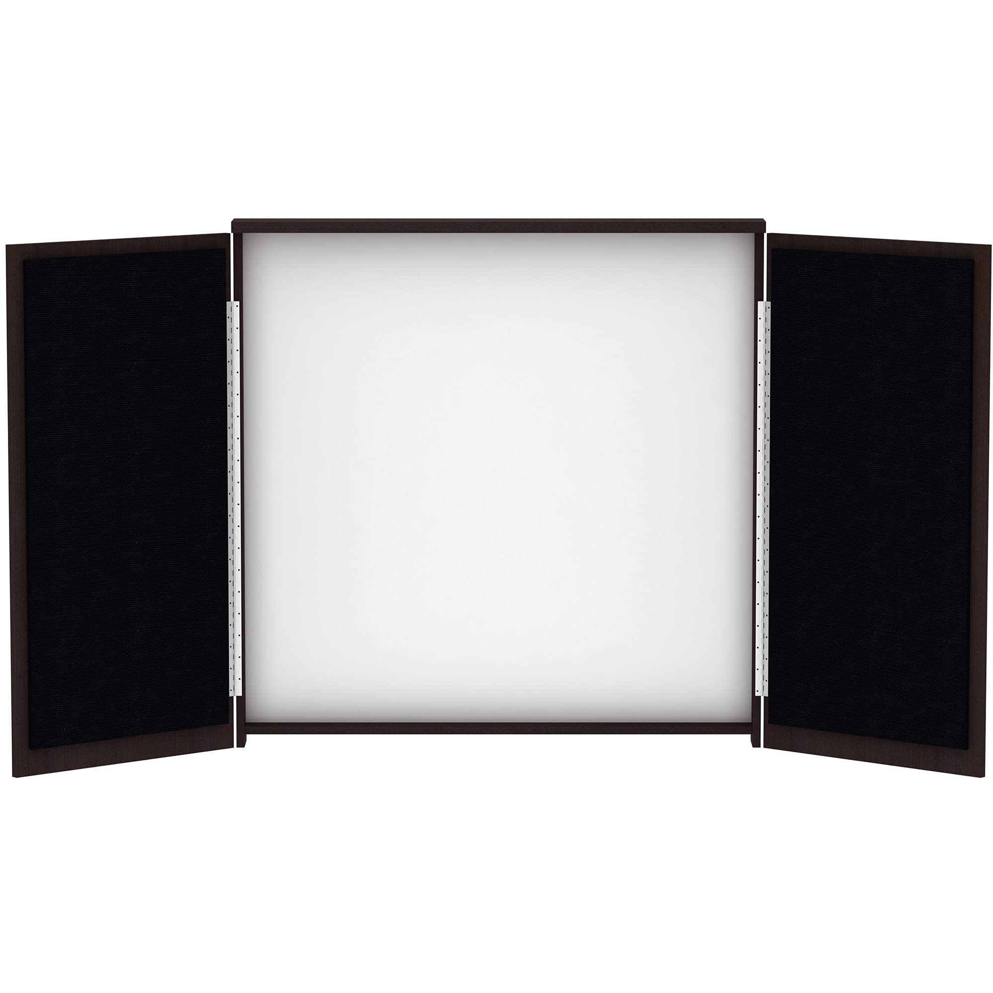 Lorell Dry-Erase Whiteboard Presentation Cabinet - Magnetic Glass Whiteboard with Storage for Office, Classroom & Home Use