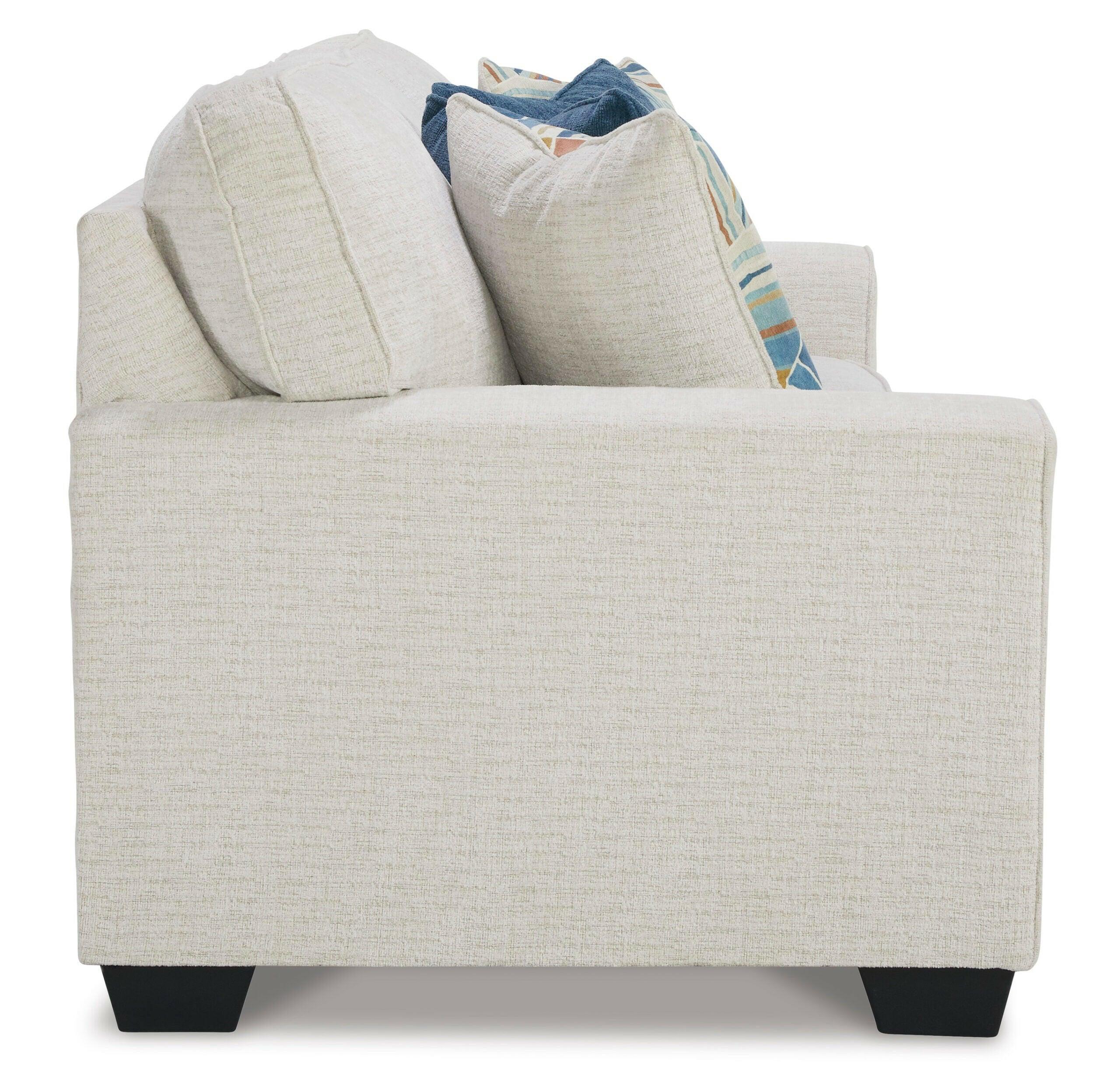 Cashton Snow Loveseat 4060435 - Modern 2-Seater Sofa with Soft Fabric, Compact Design for Small Spaces - Perfect for Living Rooms, Apartments, and Cozy Home Decor