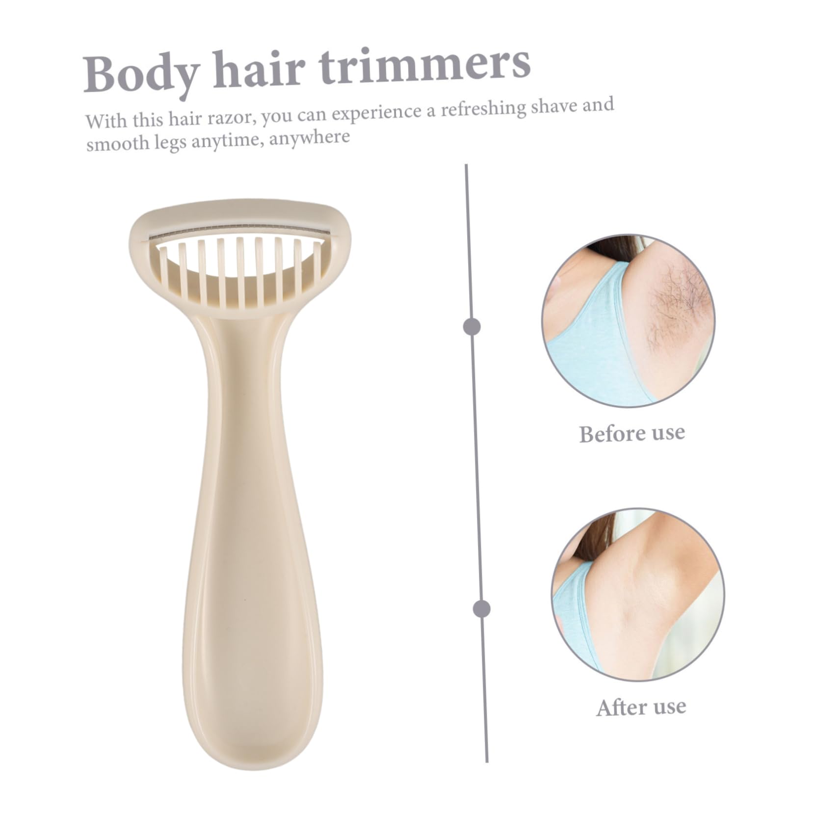 IPetboom Women's Body Hair Trimmer - Manual Hair Removal Shaver for Legs, Arms & Bikini Area | Portable & Painless Hair Remover for Smooth Skin at Home or Travel