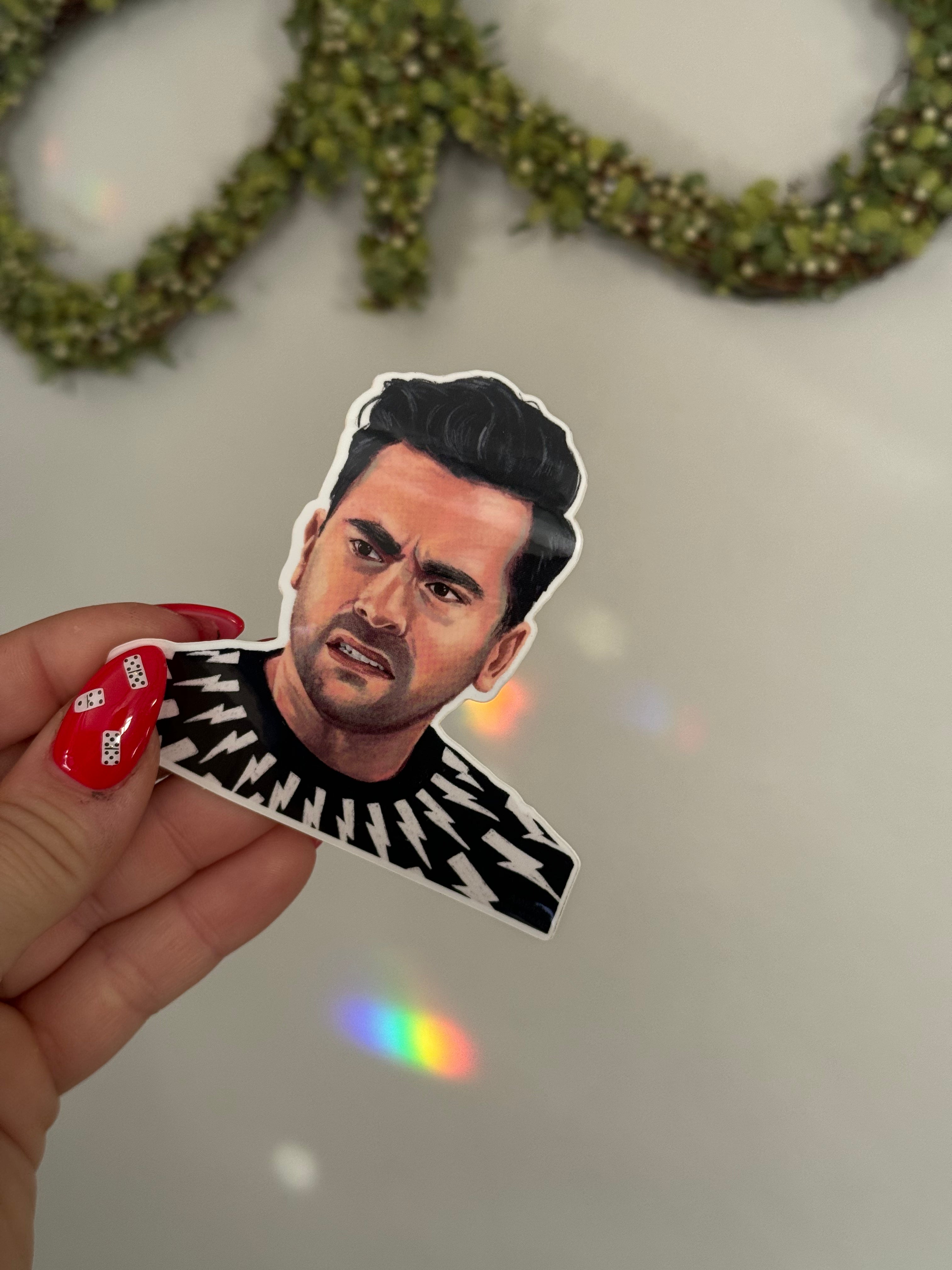David Rose Schitt's Creek Vinyl Sticker - Waterproof & Durable Decal for Laptops, Water Bottles & Notebooks - Perfect for Fans & Collectors