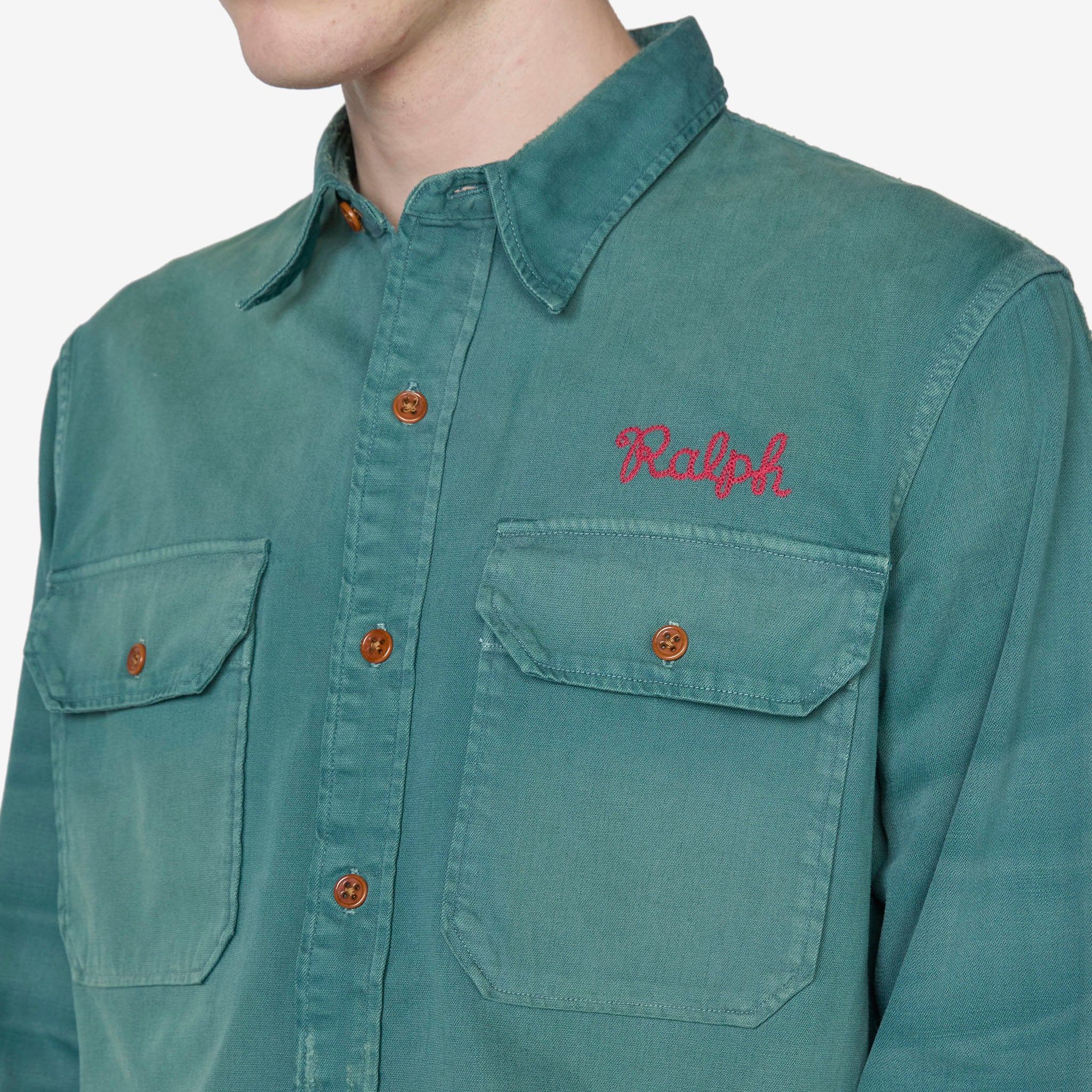 Classic Fit Denim Work Shirt for Men - Lorain Blue Wash - Comfortable Cotton Button Down Shirt for Casual Wear & Outdoor Activities