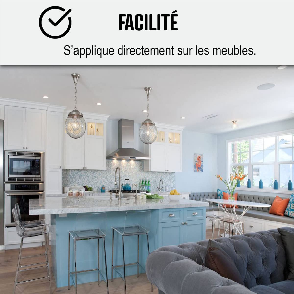 ARCAPOXY MUEBLE Furniture Paint for Kitchen Cabinets, Countertops & Bathroom - 1 kg (Covers up to 12 m² in 2 Coats) - Tele Gray 4 - RAL 7047 by ARCANE INDUSTRIES - Perfect for DIY Home Renovation & Furniture Restoration Projects