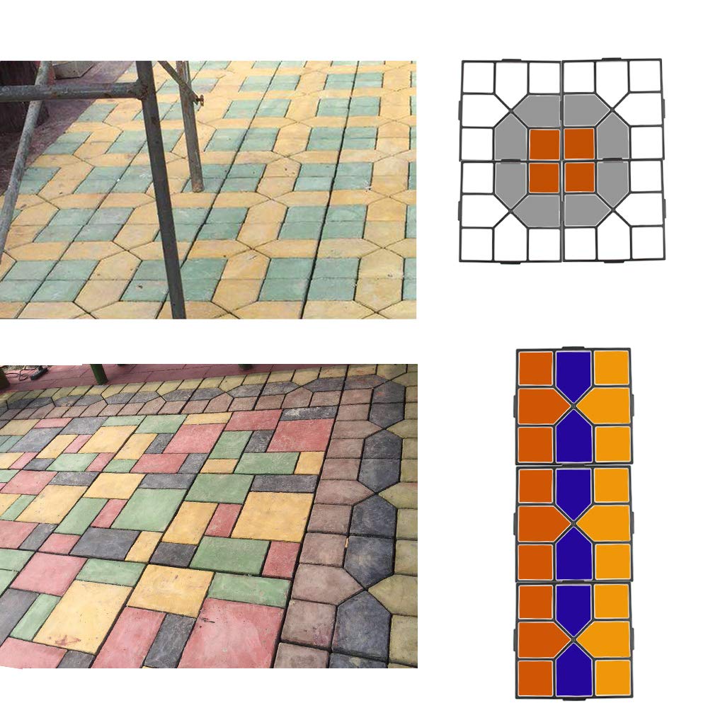 Reusable Concrete Walk Maker Molds for DIY Paving - Cross Square Design for Lawn, Patio, Yard Walkway & Garden Path | Perfect for Outdoor Landscaping Projects