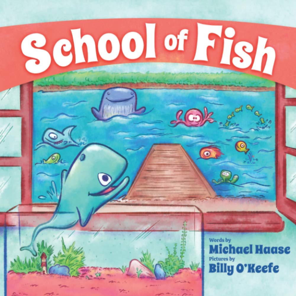 School of Fish Wall Art - Handmade Ocean Themed Decor for Living Room, Bedroom & Office - Perfect Coastal Home Decor Gift