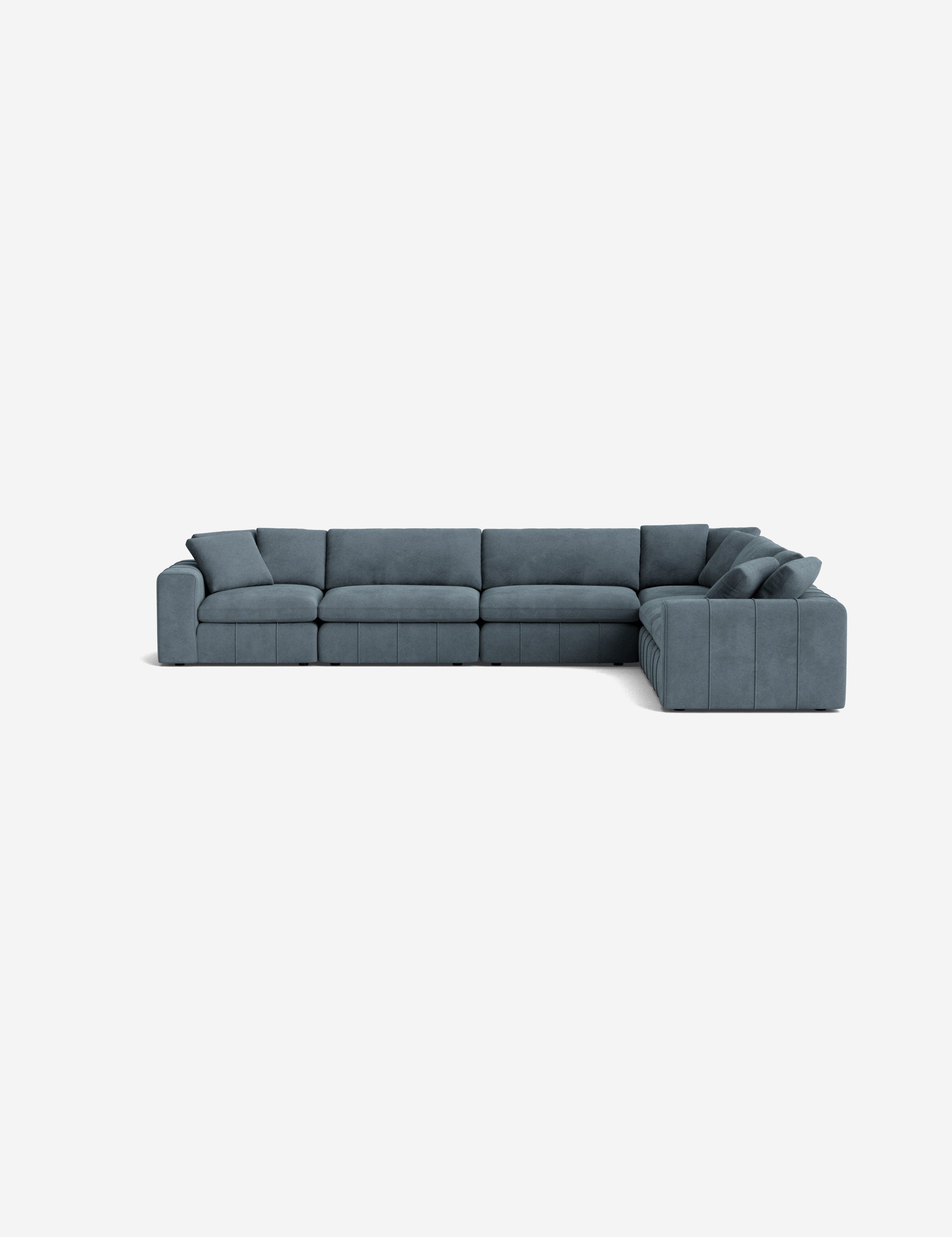Capella Modular Corner Sectional Sofa - Modern L-Shaped Couch for Living Room, Home Theater & Lounge Areas | Customizable Comfortable Furniture