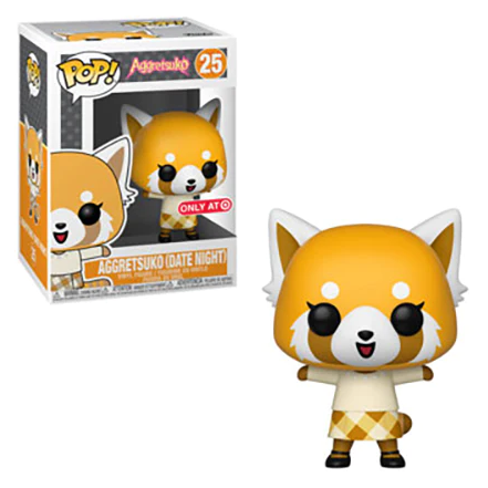 Funko Pop! AGGRETSUKO: Aggretsuko [Date Night] #25 Vinyl Figure - Anime Collectible for Office Decor, Gift for Fans & Pop Culture Enthusiasts