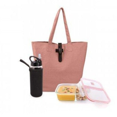 Eco-Friendly Iris Natural Lunch Bag - Reusable & Insulated for Work, School & Picnics - Multiple Colors Available