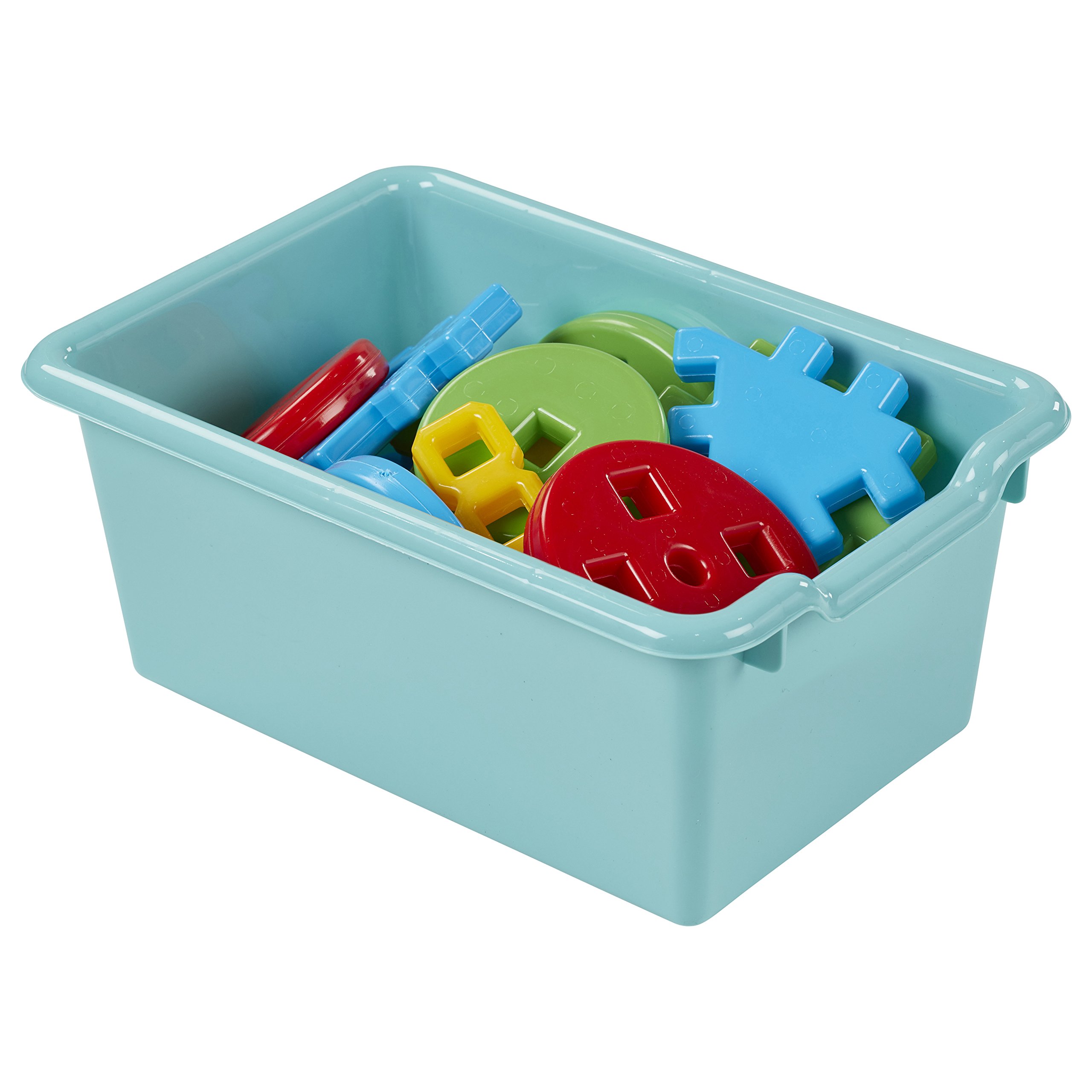 ECR4Kids Scoop Front Storage Bins - 25-Piece Set for Classroom, Playroom & Home Organization - Multipurpose Plastic Bins with Contemporary Design for Toys, Books & Supplies Storage