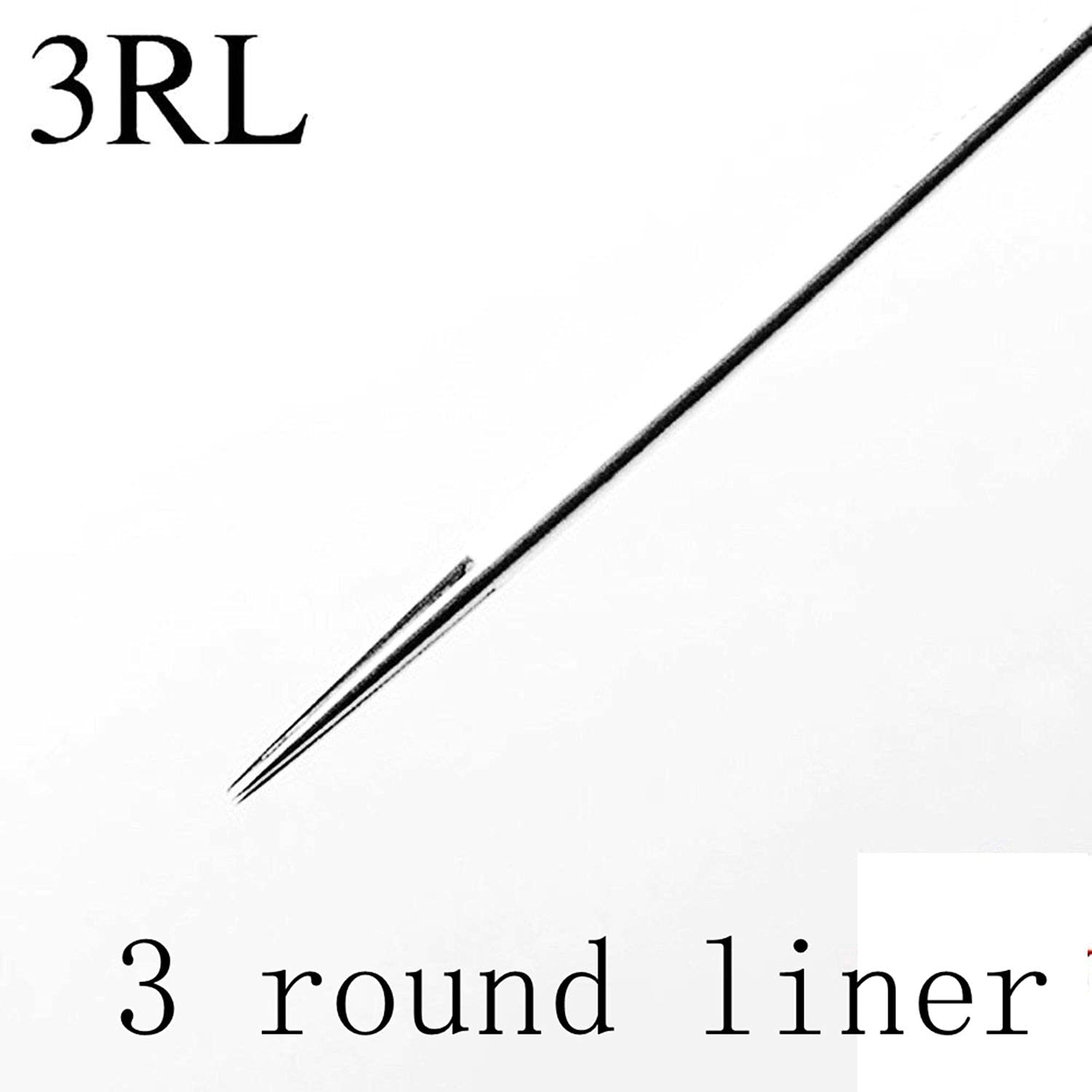 Premium 50pcs Disposable Tattoo Needles 3RL - Professional Bugpin Round Liner Needles for Tattoo Artists | High-Quality Tattoo Supplies for Fine Line Work & Detail Tattooing | Perfect for Studio Use & Professional Tattoo Kits