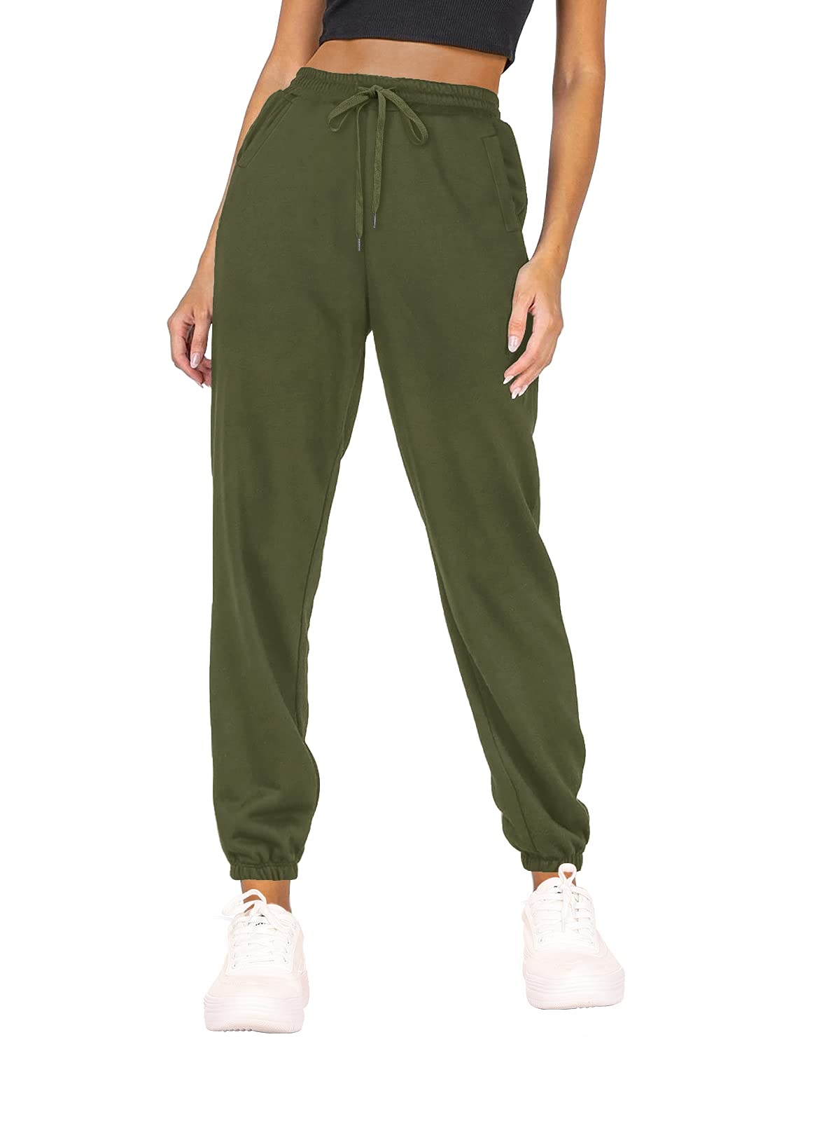 ZESICA Women's High Waist Jogger Sweatpants - Comfy Casual Athletic Workout Pants with Pockets | Perfect for Yoga, Running, Gym & Lounge Wear