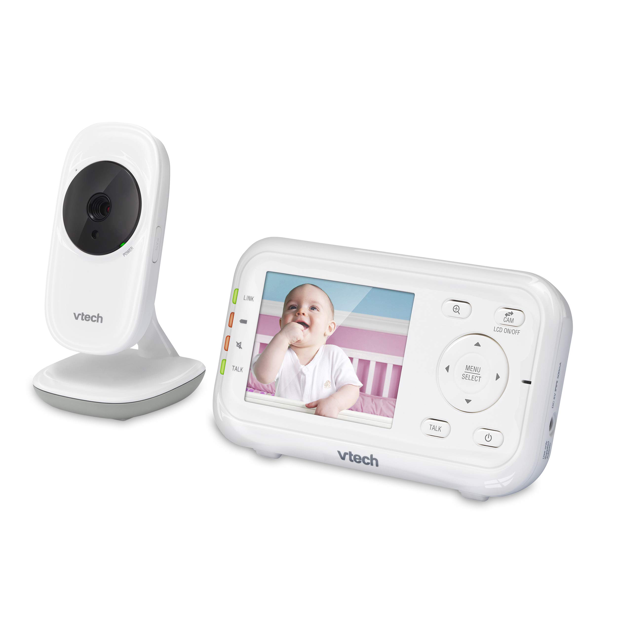 VTech VM3252 Digital Baby Monitor with Camera, Temperature Sensor & Night Vision | VTech DM111 Safe & Sound Audio Baby Monitor (DECT 6.0 Technology) for Nursery, Bedroom & Travel Use