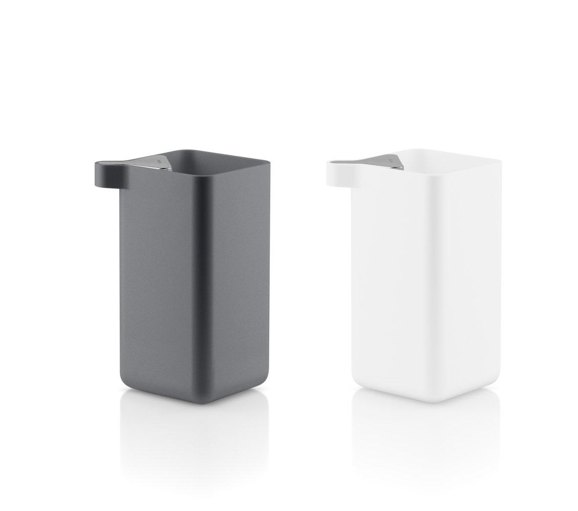 Eva Solo Soap 'N Tidy - White Ceramic Soap Dispenser with Wooden Lid | Modern Bathroom Organizer for Kitchen, Bath, or Guest Room Decor