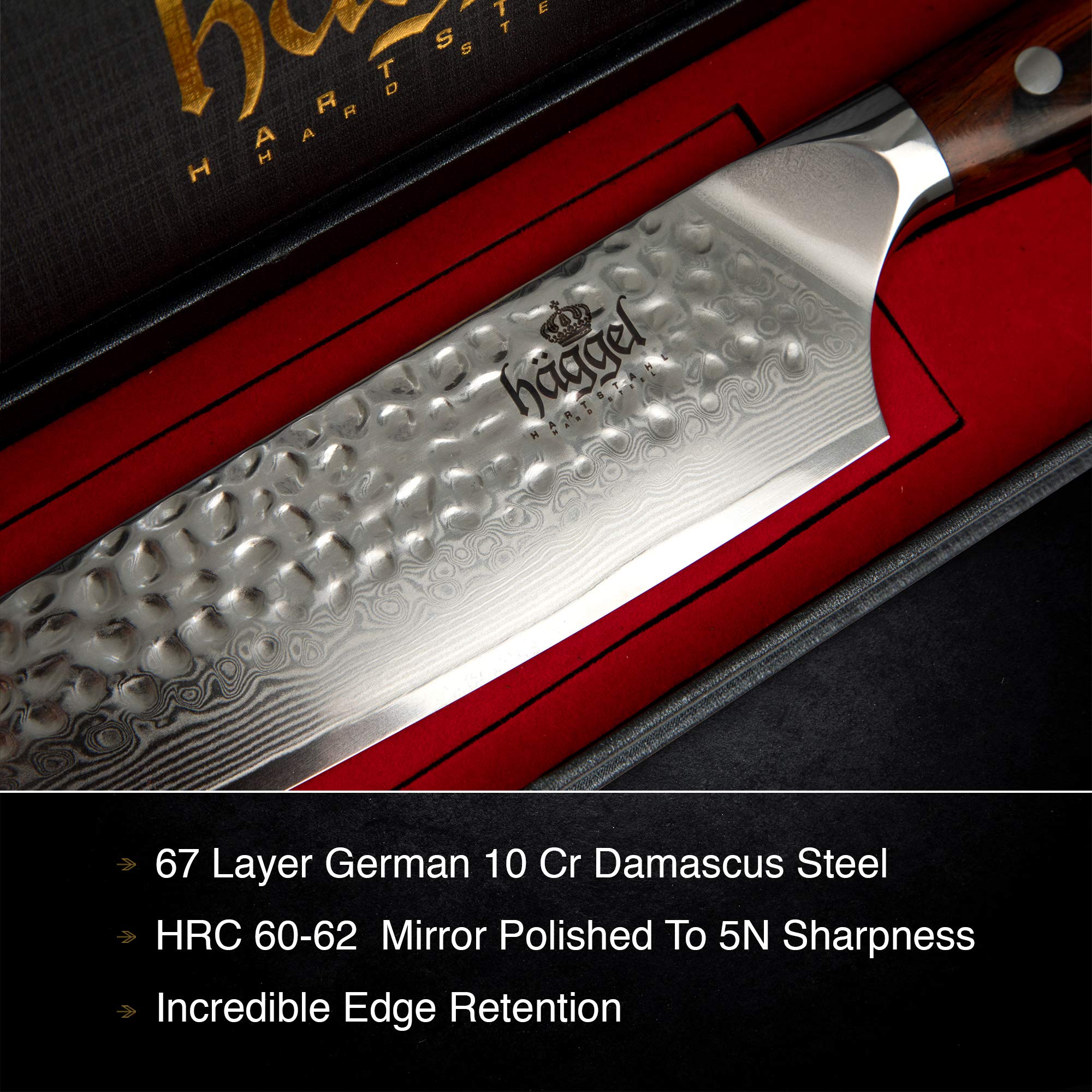 Ultra-Sharp 8 Inch Professional Chef Knife - Hand Hammered VG10 Stainless Steel Kitchen Knife for All-Around Food Preparation | Perfect Gift for Chefs & Home Cooks | Ideal for Slicing, Dicing, and Chopping Vegetables, Meat, and Herbs