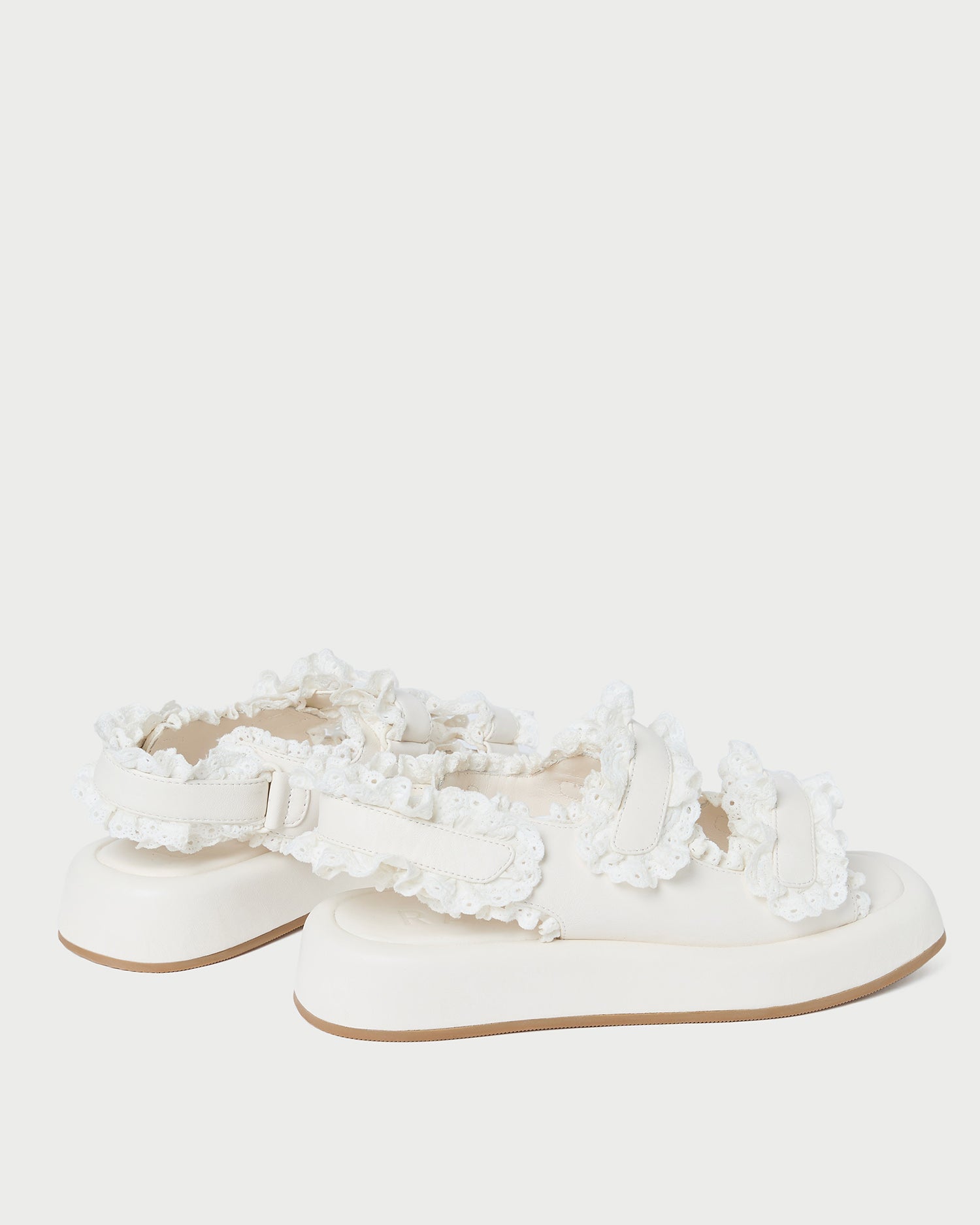 Blaise Women's White Leather Platform Sandals - Comfortable High Heel Summer Shoes for Casual Outings & Beach Vacations