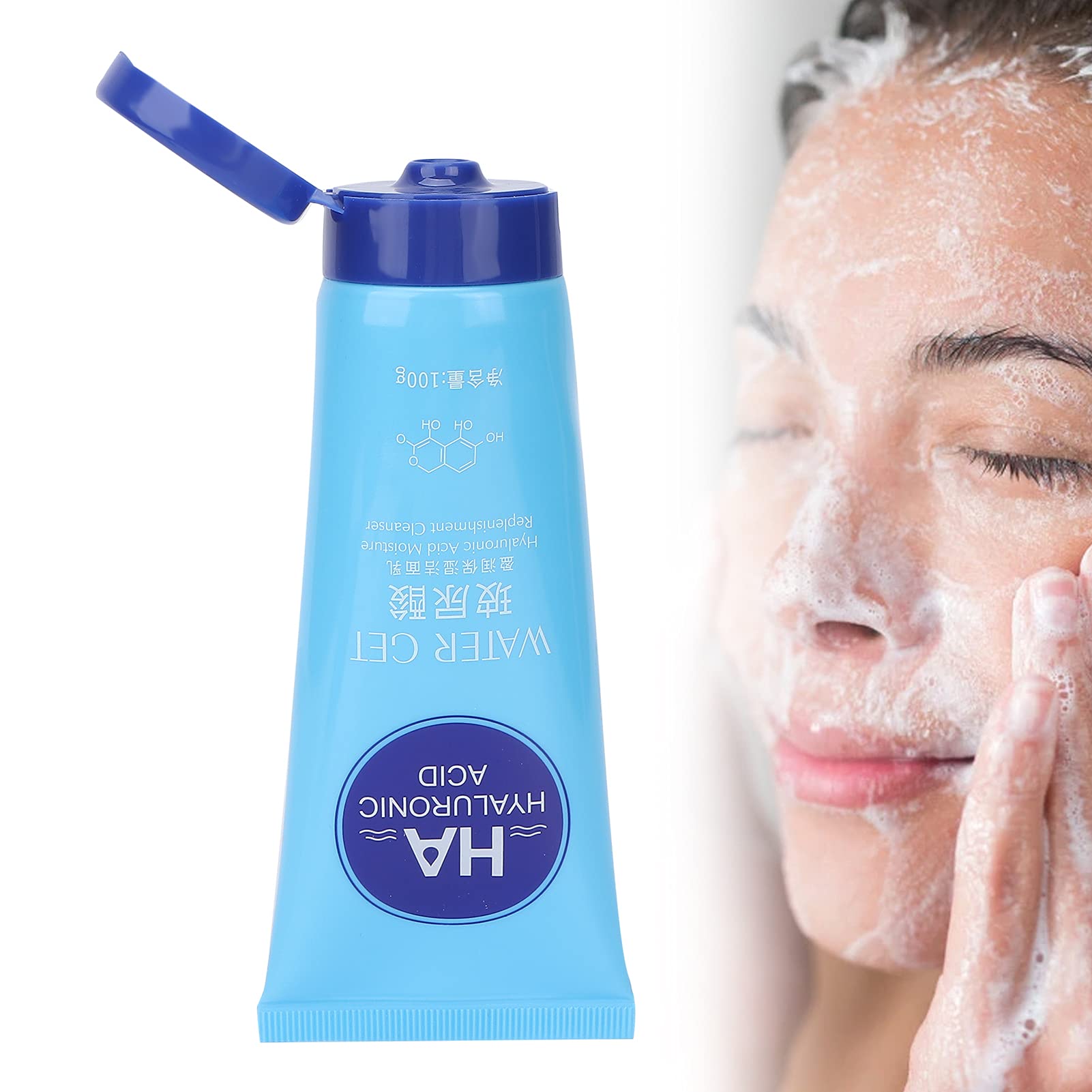 Sonew Hyaluronic Acid Face Wash - Gentle Daily Facial Cleanser for All Skin Types, Women & Men | Deep Cleansing & Hydrating for Clear, Smooth Skin