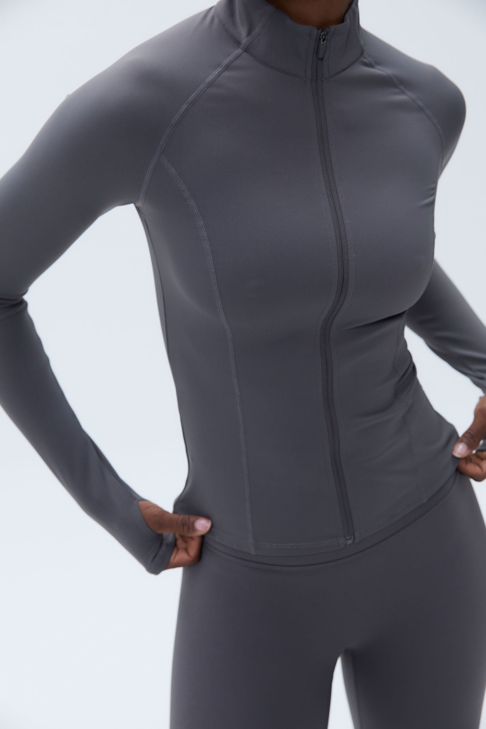Ultimate Long Sleeve Zip Up Top for Women - Dark Grey | Comfortable & Stylish Pullover for Outdoor Activities, Workouts & Casual Wear
