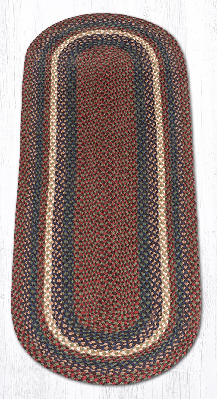 Premium Earth Rugs 2x6 Feet - Soft Burgundy & Gray Bohemian Style Area Rug for Living Room, Bedroom, Home Decor - Non-Slip & Easy to Clean
