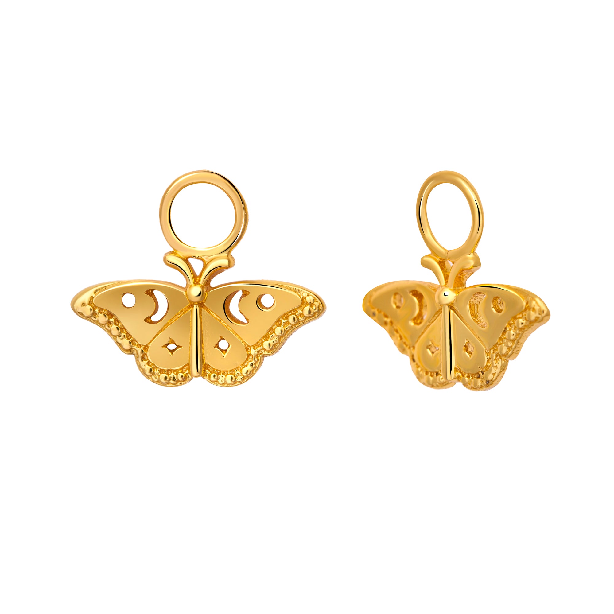 Celestial Moth Earrings - 14K Gold Plated Dainty Stud Earrings for Women, Perfect for Everyday Wear & Special Occasions
